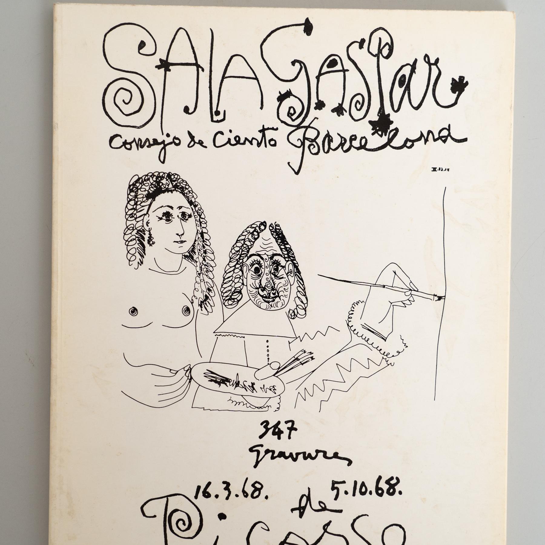 Mid-Century Modern Original Exhibition Catalog – 347 Grabados by Pablo Picasso, Sala Gaspar, 1968 For Sale