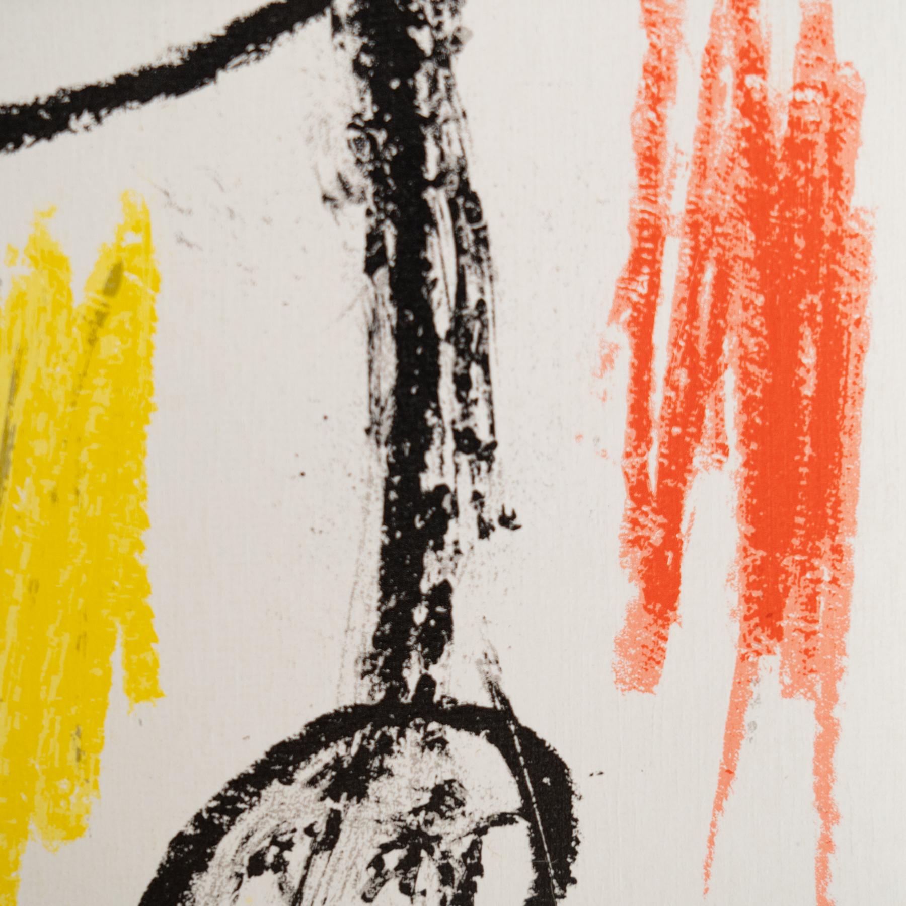 Late 20th Century Original Exhibition Catalog – 5 Grabats Més 1 Portada by Joan Miró, Sala Gaspar For Sale