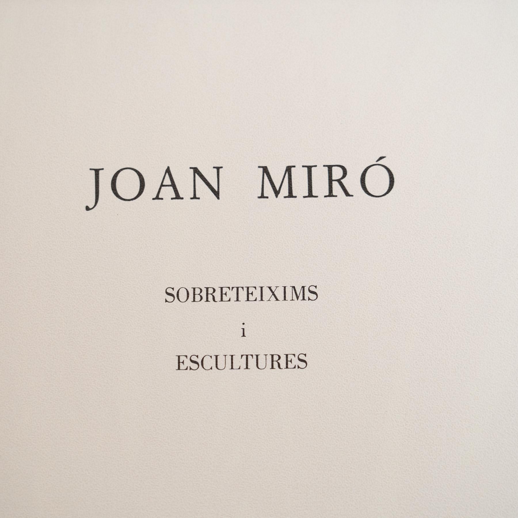 Paper Original Exhibition Catalog – 5 Grabats Més 1 Portada by Joan Miró, Sala Gaspar For Sale