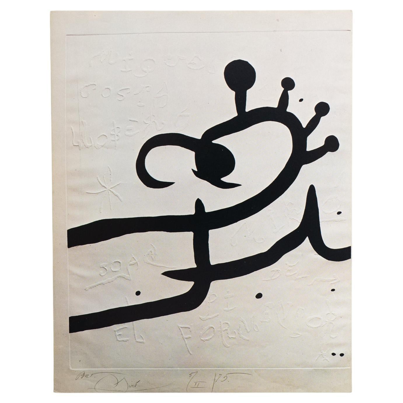 Original Exhibition Catalog – 5 Grabats Més 1 Portada by Joan Miró, Sala Gaspar