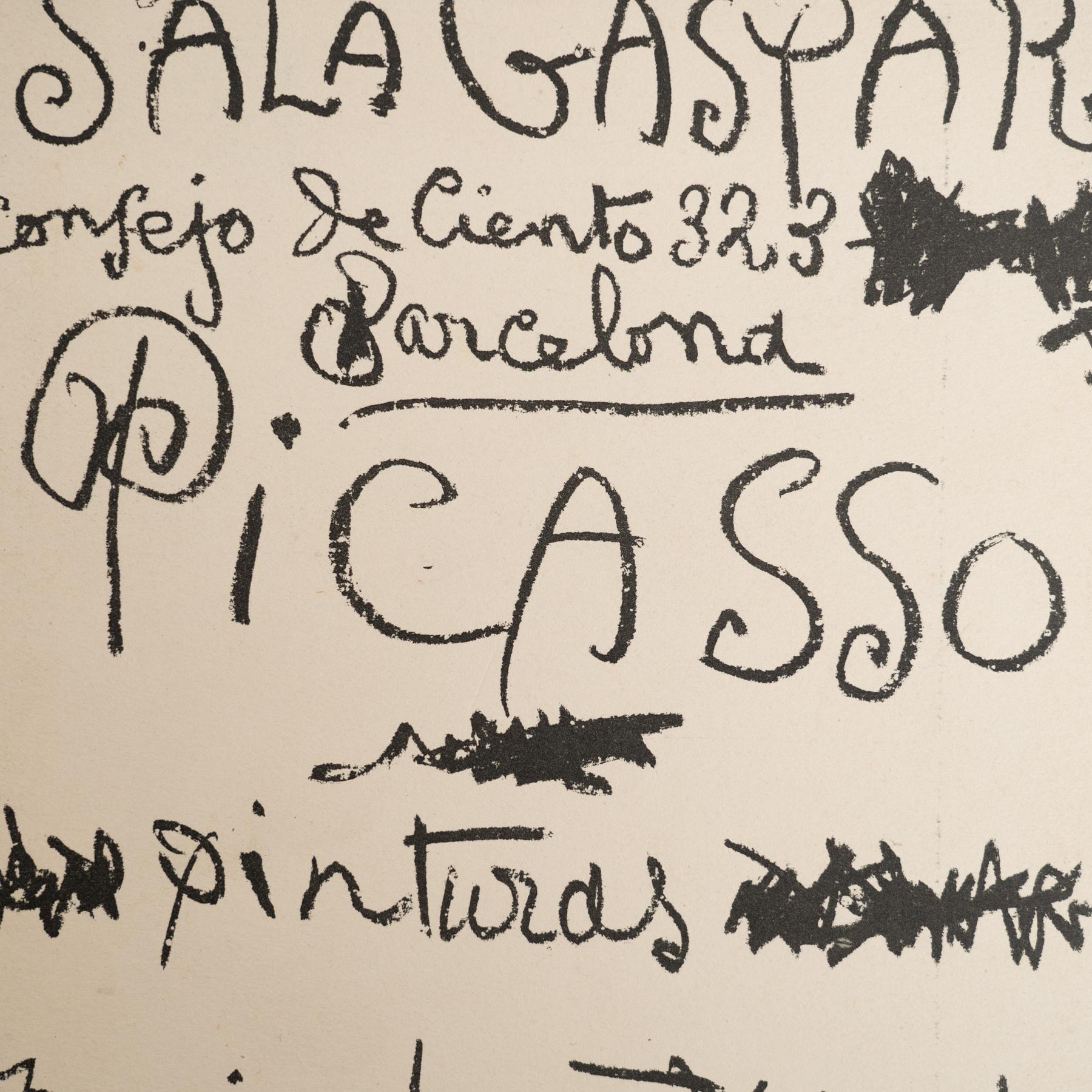 Original-Ausstellungs-Katalog - Pinturas von Pablo Picasso, Sala Gaspar, 1960 (Moderne der Mitte des Jahrhunderts) im Angebot