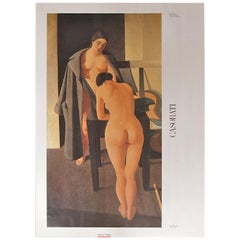 Original Exhibition Poster Felice Casorati, Italy, 1990