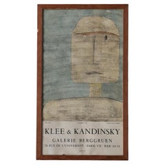 Vintage Original Exhibition Poster Klee & Kandinsky, Galerie Berggruen by Jacomet, Paris