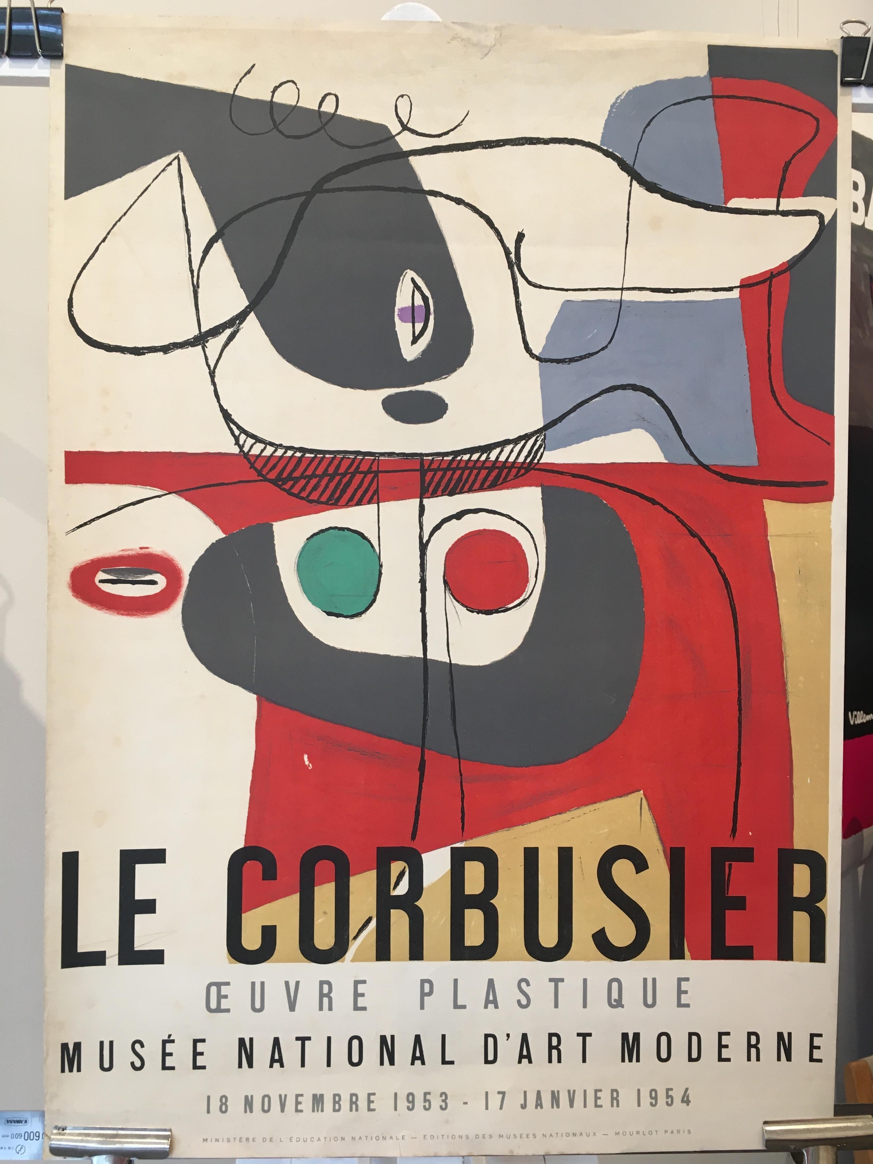 Original Exhibition Poster, Le Corbusier, 'Musee National D’art Moderne', 1953 2