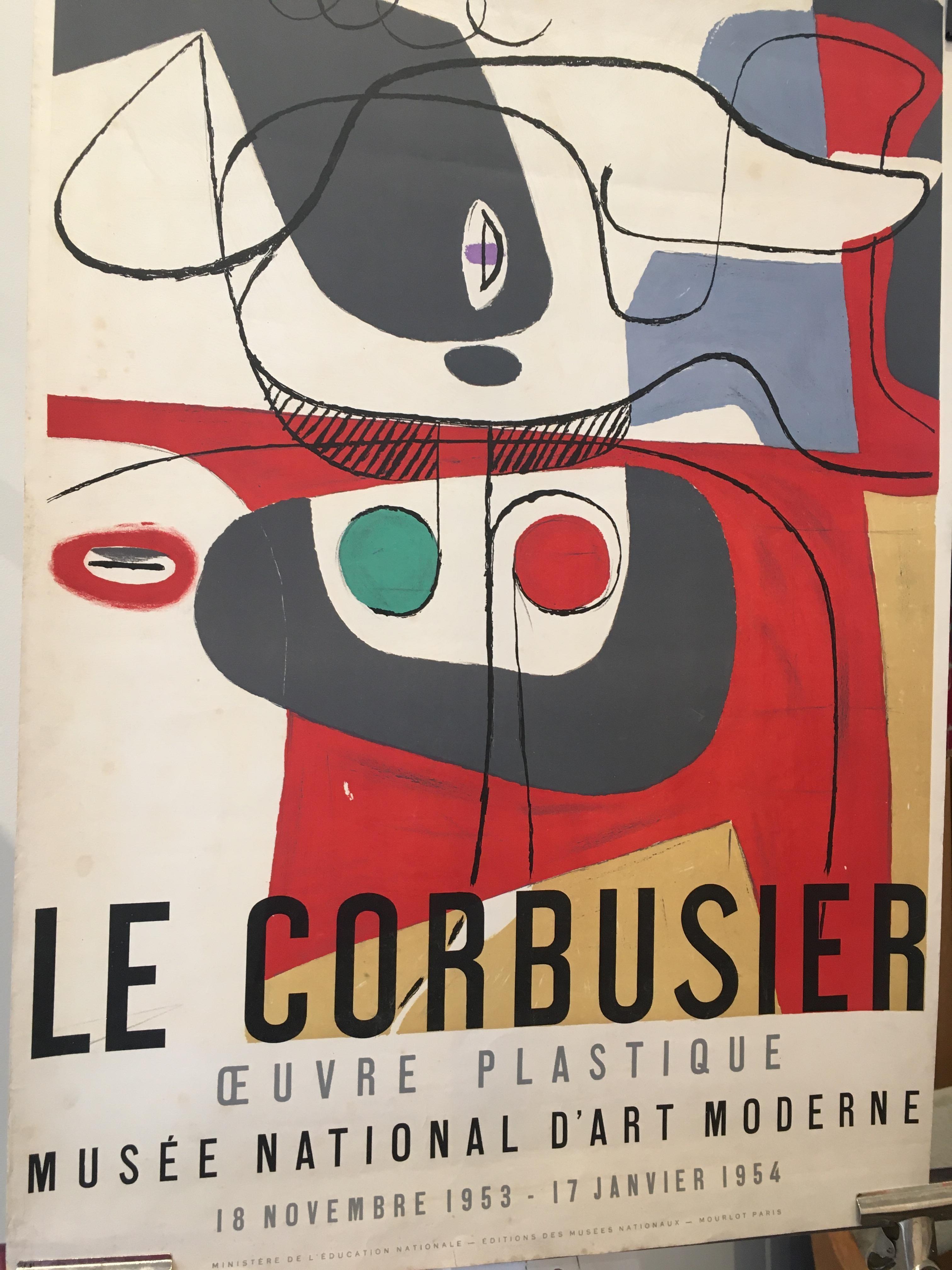 Original Exhibition Poster, Le Corbusier- 'Musee National D’art Moderne', 1953

Charles-Édouard Jeanneret, known as Le Corbusier, was a Swiss-French architect, designer, painter, urban planner, writer, and one of the pioneers of what is now