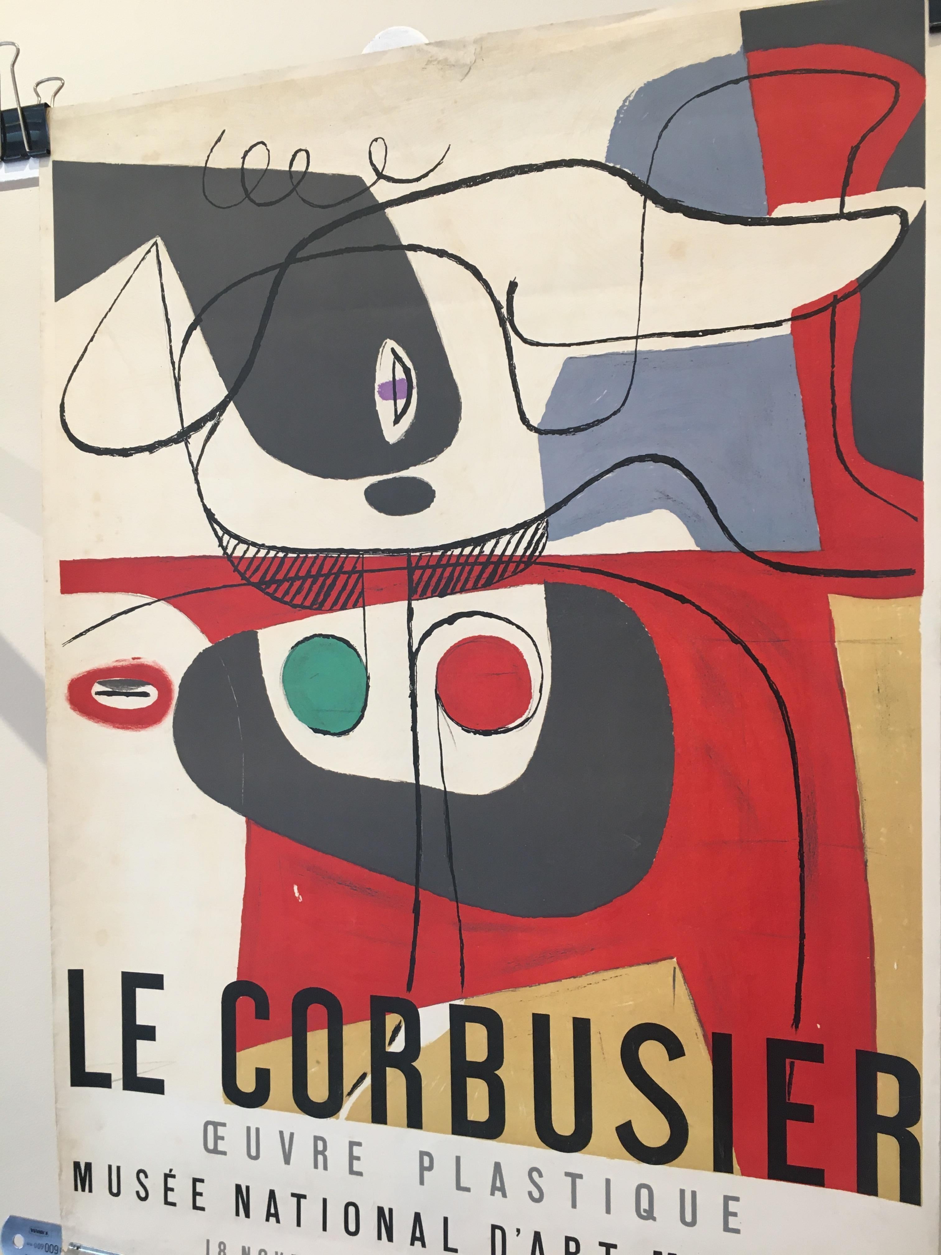 Original Exhibition Poster, Le Corbusier, 'Musee National D’art Moderne', 1953 In Good Condition In Melbourne, Victoria