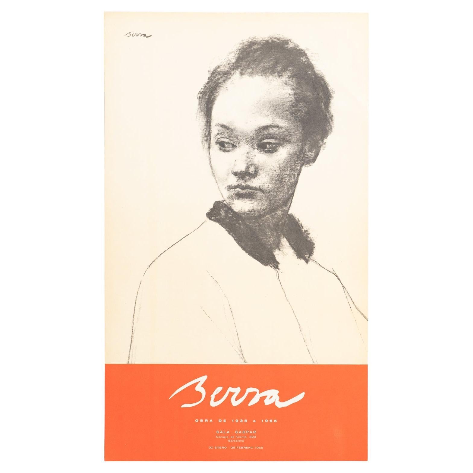 Poster originale della mostra  Opere dal 1935 al 1965 di Francesc Serra, Sala Gaspar
