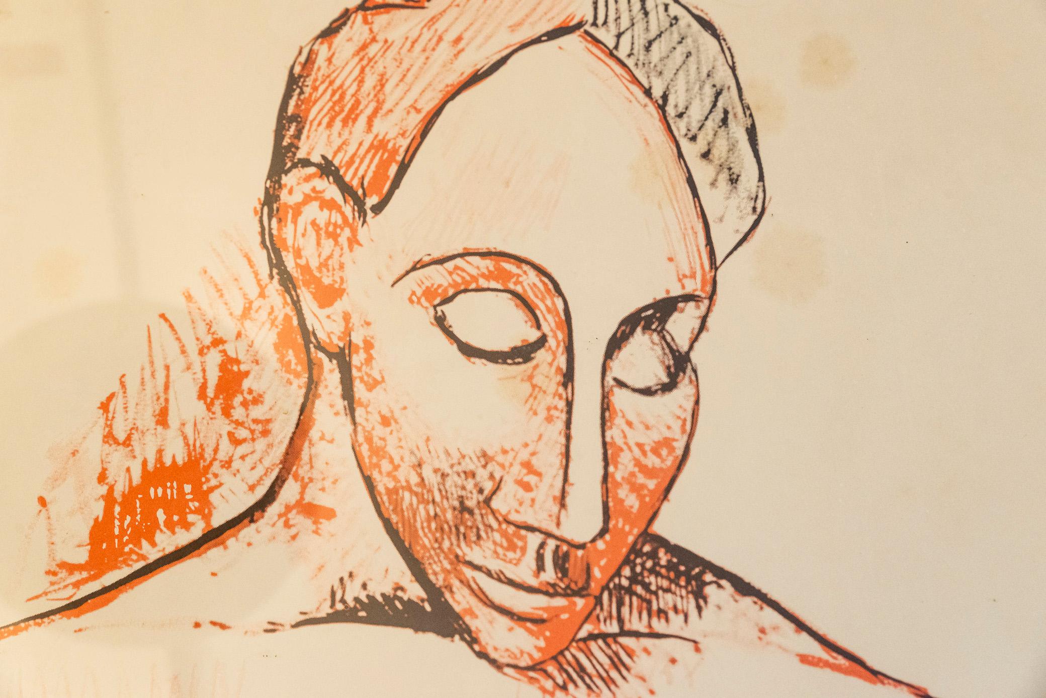 Affiche d'exposition originale de Picasso,
Encadré,
Édition de 2000,
Imprimé par Schwenk-Wilk, Francfort, 1965,
Allemagne, 1965.

Dimensions : 58 x 84 cm.

Bibliographie : N°223, 