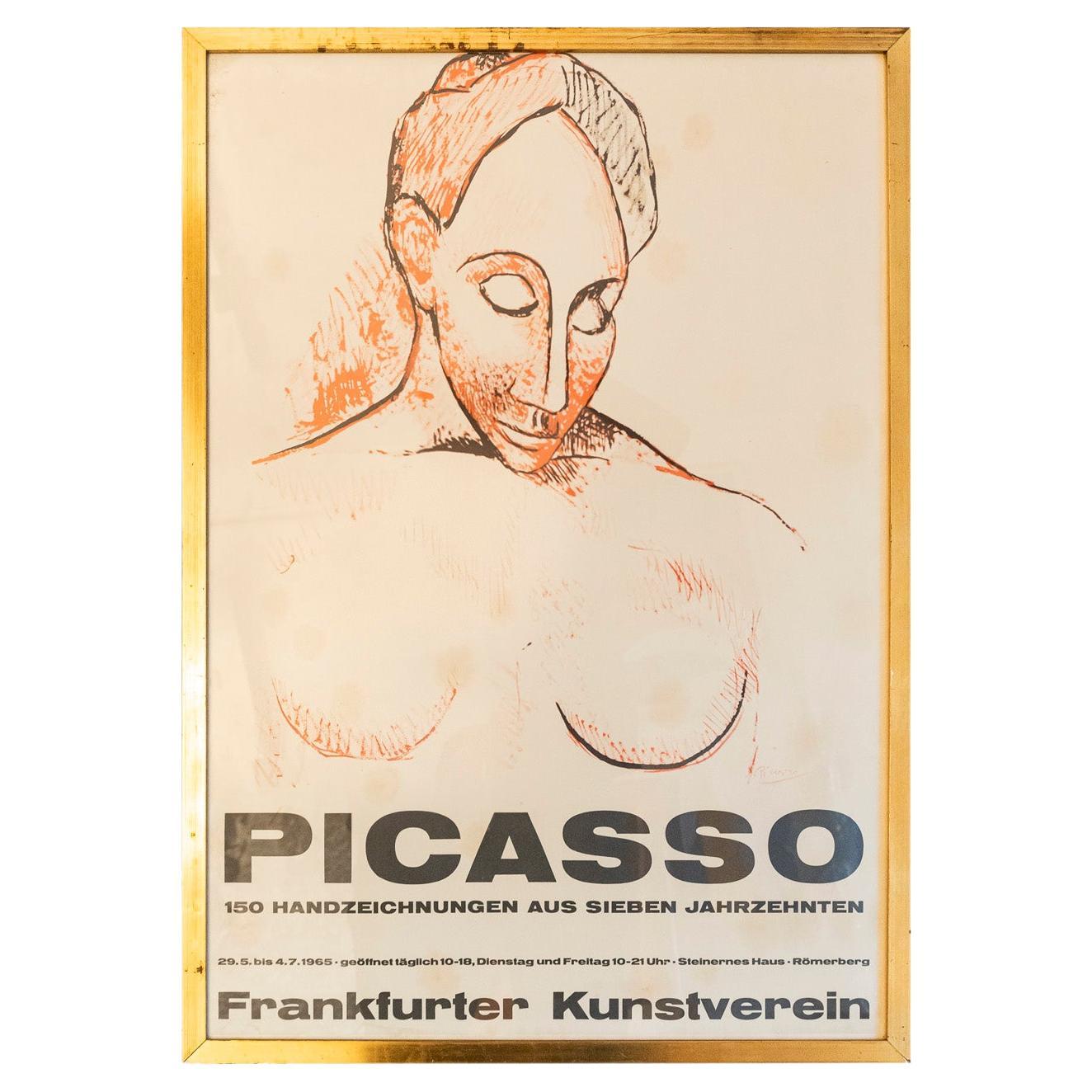 Affiche d'origine d'une exposition de Picasso, Allemagne, 1965