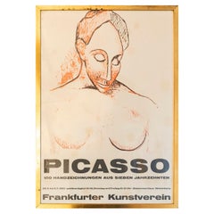 Vintage Original Exhibition Poster of Picasso, Germany, 1965