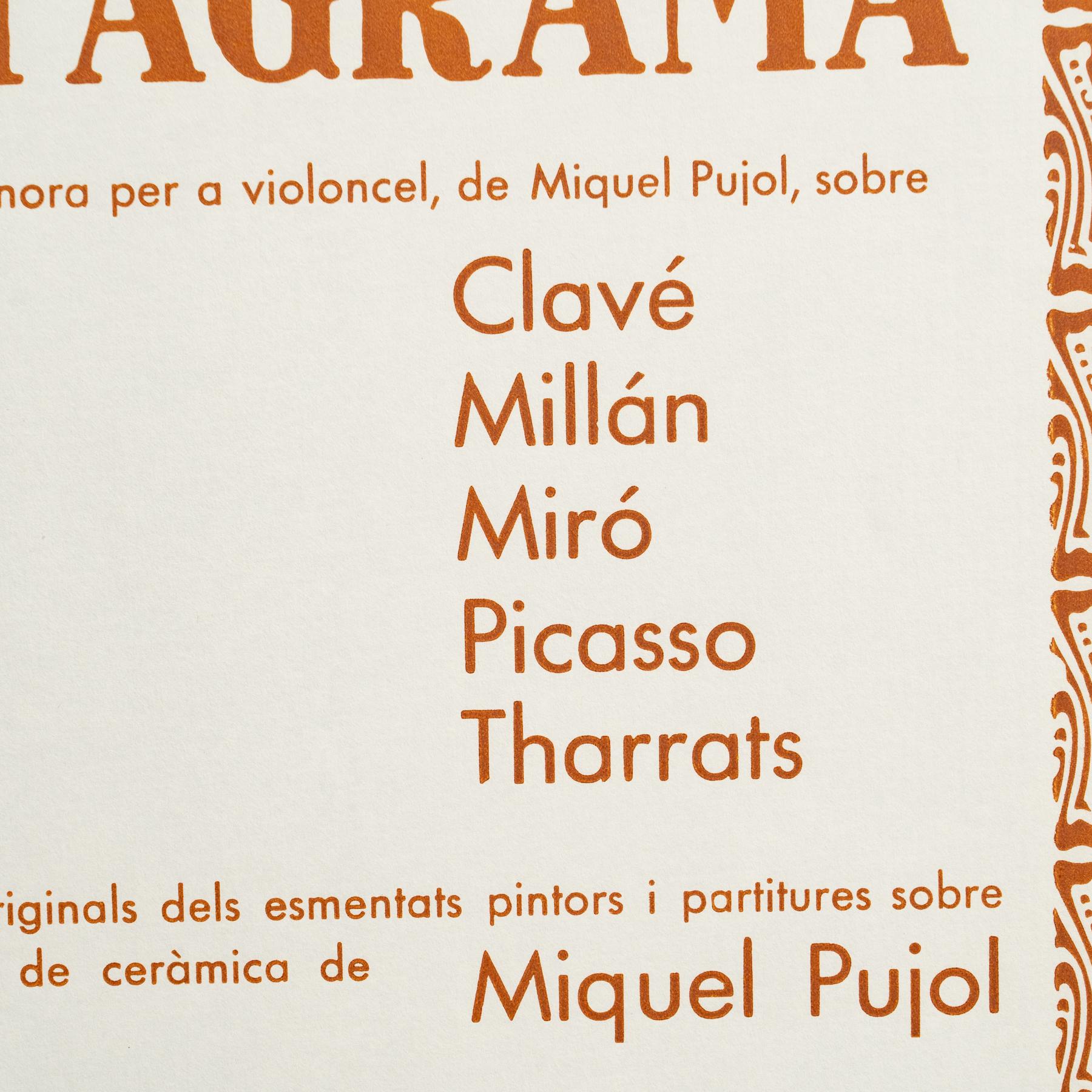Spanish Original Exhibition Poster – Pentagrama, Various Artists, Sala Gaspar, 1982 For Sale