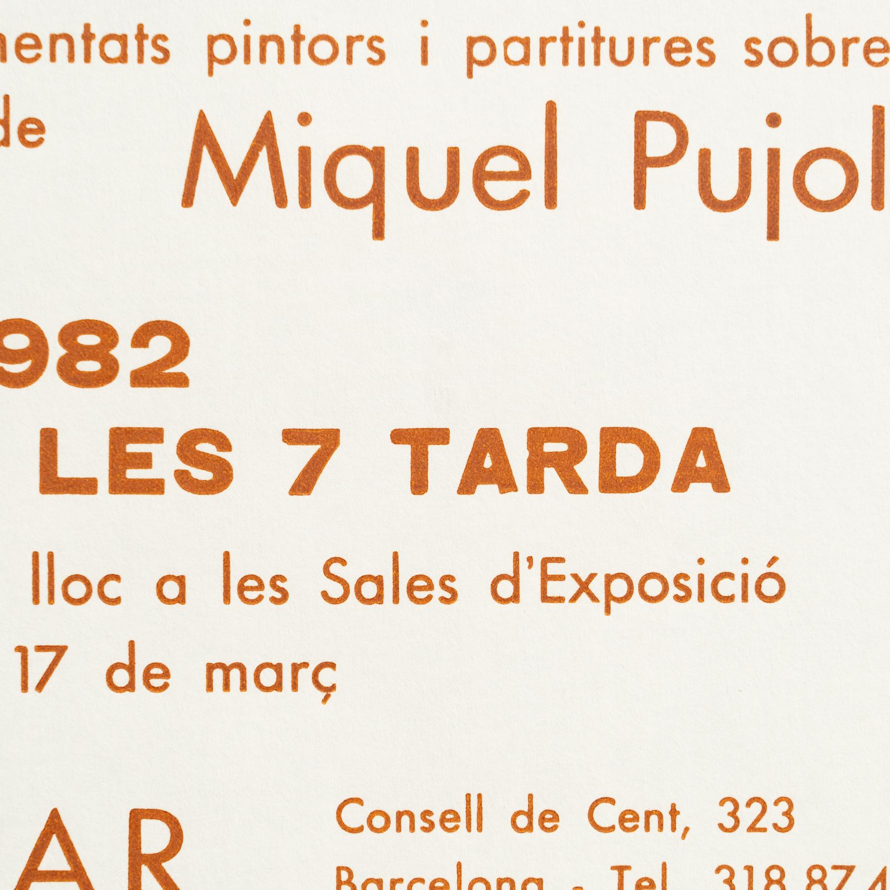 Late 20th Century Original Exhibition Poster – Pentagrama, Various Artists, Sala Gaspar, 1982 For Sale