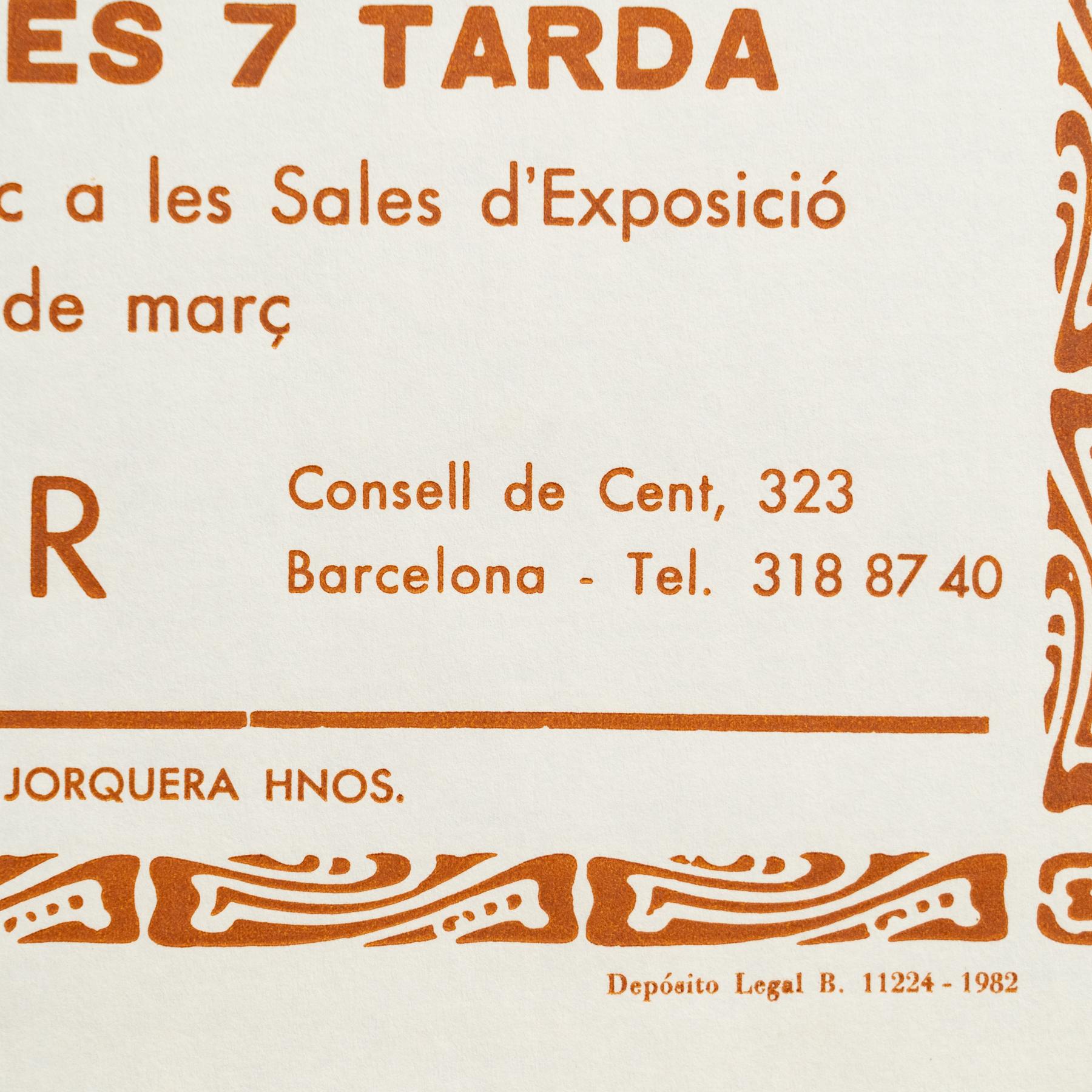Cartel Original de Exposición - Pentagrama, Various Artists, Sala Gaspar, 1982 finales del siglo XX en venta