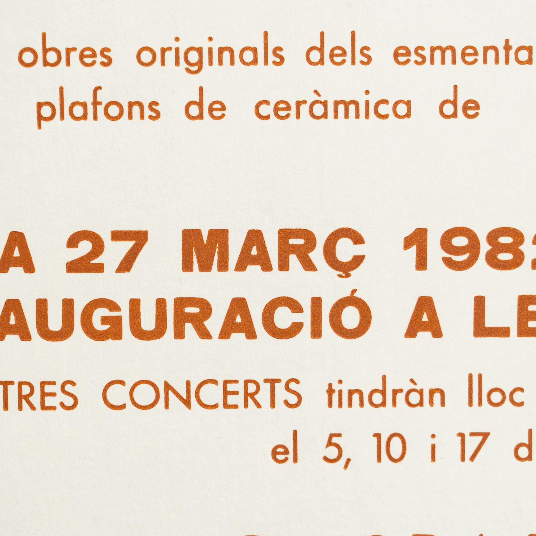 Original Exhibition Poster – Pentagrama, Various Artists, Sala Gaspar, 1982 For Sale 1