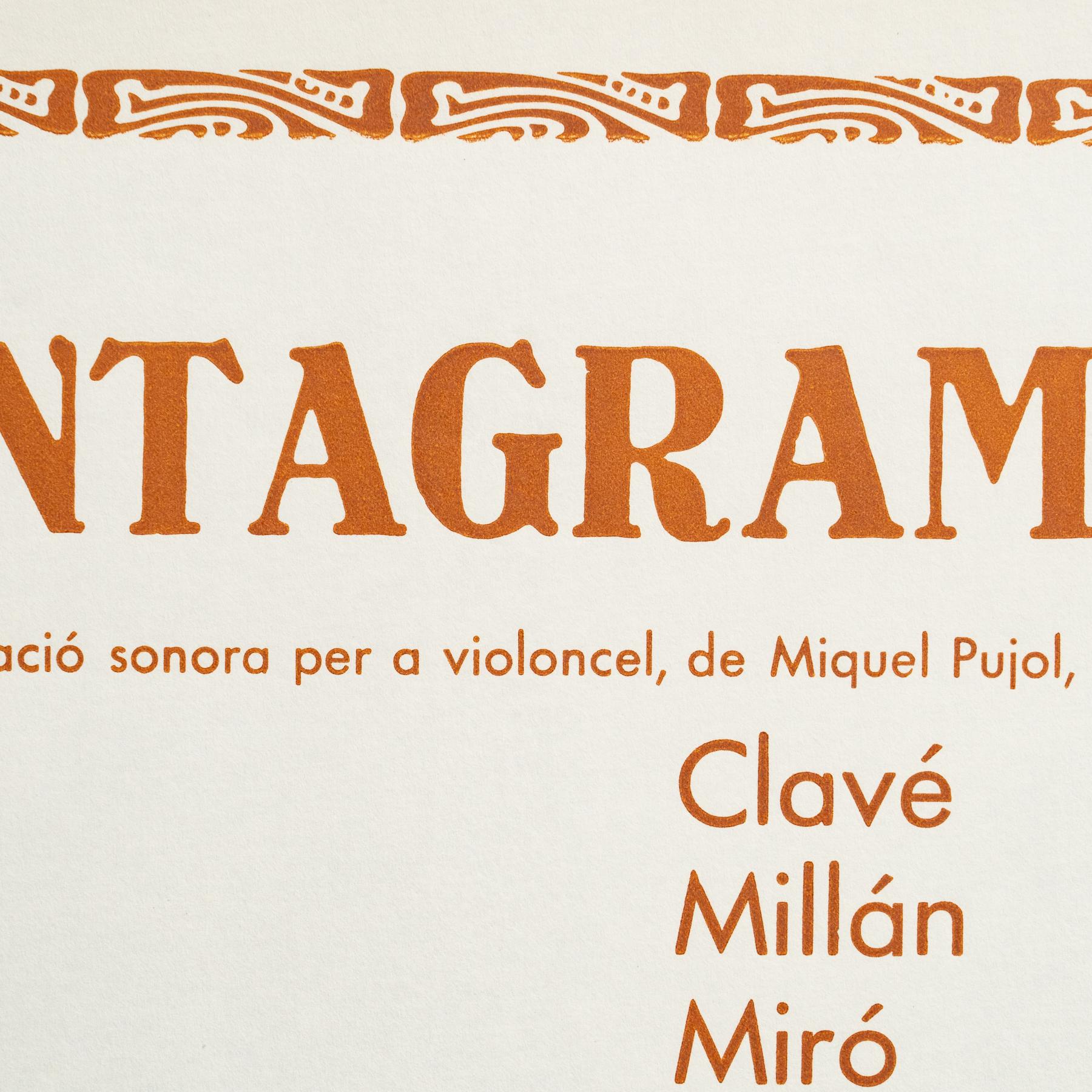 Original Exhibition Poster – Pentagrama, Various Artists, Sala Gaspar, 1982 For Sale 1