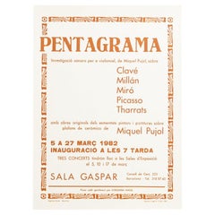 Affiche d'exposition originale - Pentagrama, Various Artists, Sala Gaspar, 1982