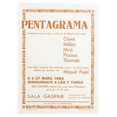 Affiche d'exposition originale - Pentagrama, Various Artists, Sala Gaspar, 1982