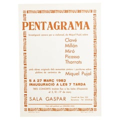 Affiche d'exposition originale - Pentagrama, Various Artists, Sala Gaspar, 1982