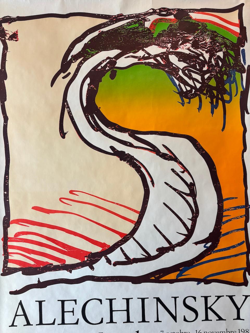 Original-Ausstellungsplakat, Pierre Alechinsky für Galerie Maeght, 1981 (Französisch) im Angebot