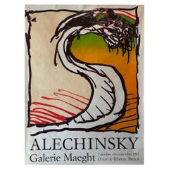Original-Ausstellungsplakat, Pierre Alechinsky für Galerie Maeght, 1981