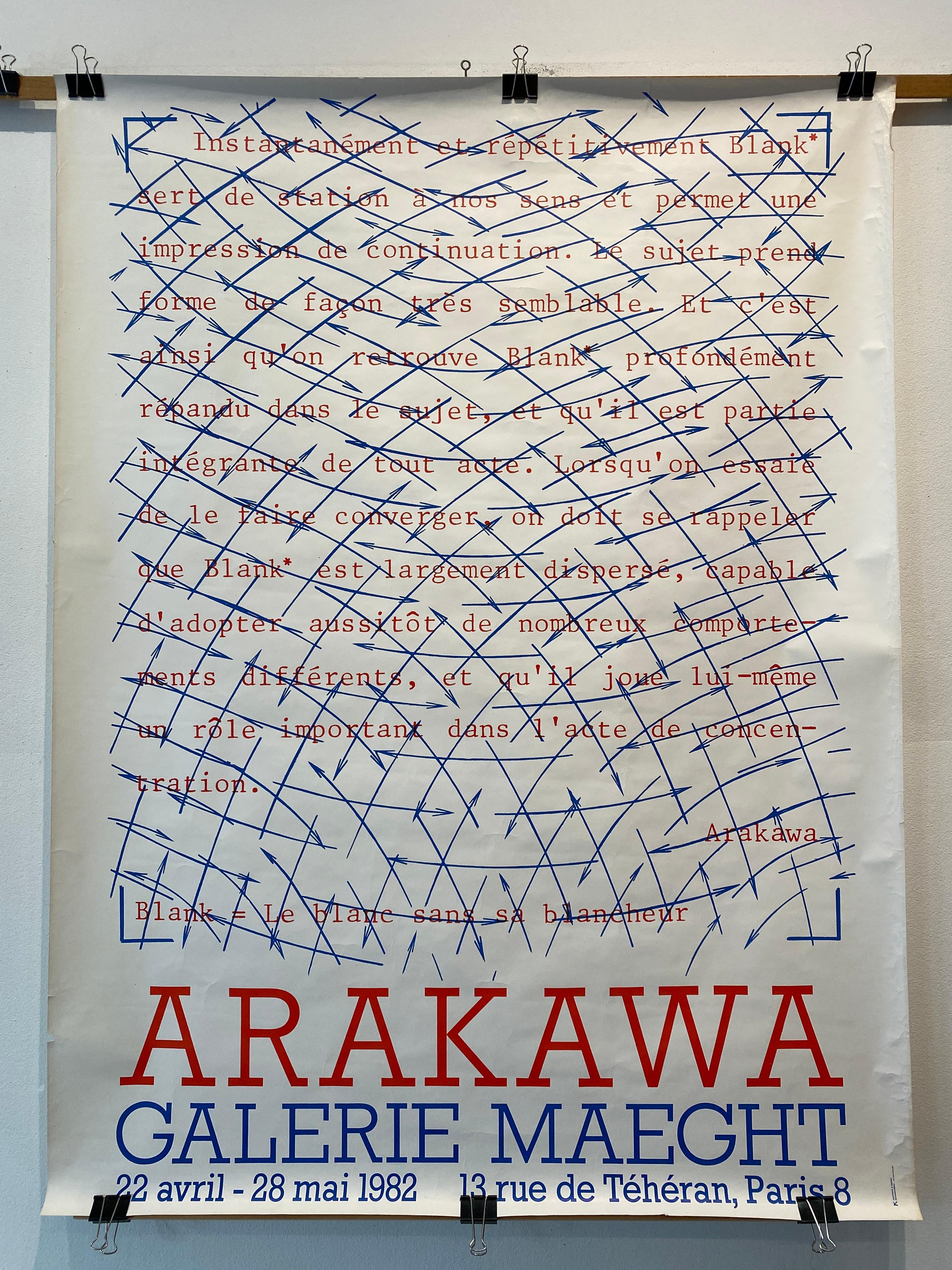 Shūsaku Arakawa fue un artista conceptual y arquitecto japonés. Mantuvo una relación personal y artística con la escritora y artista Madeline Gins durante más de cuatro décadas, en las que colaboraron en una amplia gama de medios visuales, como