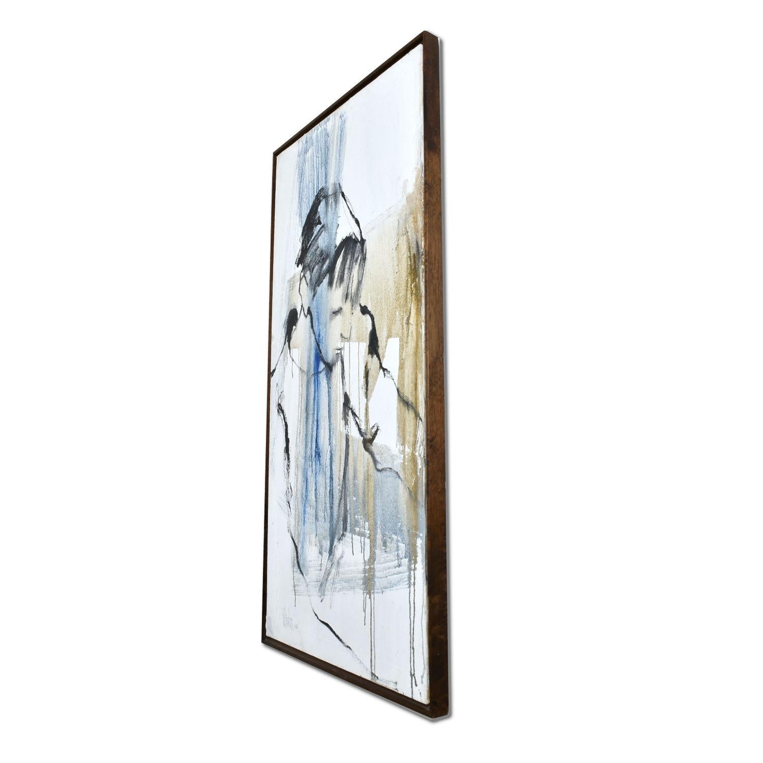 Gino Hollander 1968 Pintura figurativa expresionista original firmada Estadounidense