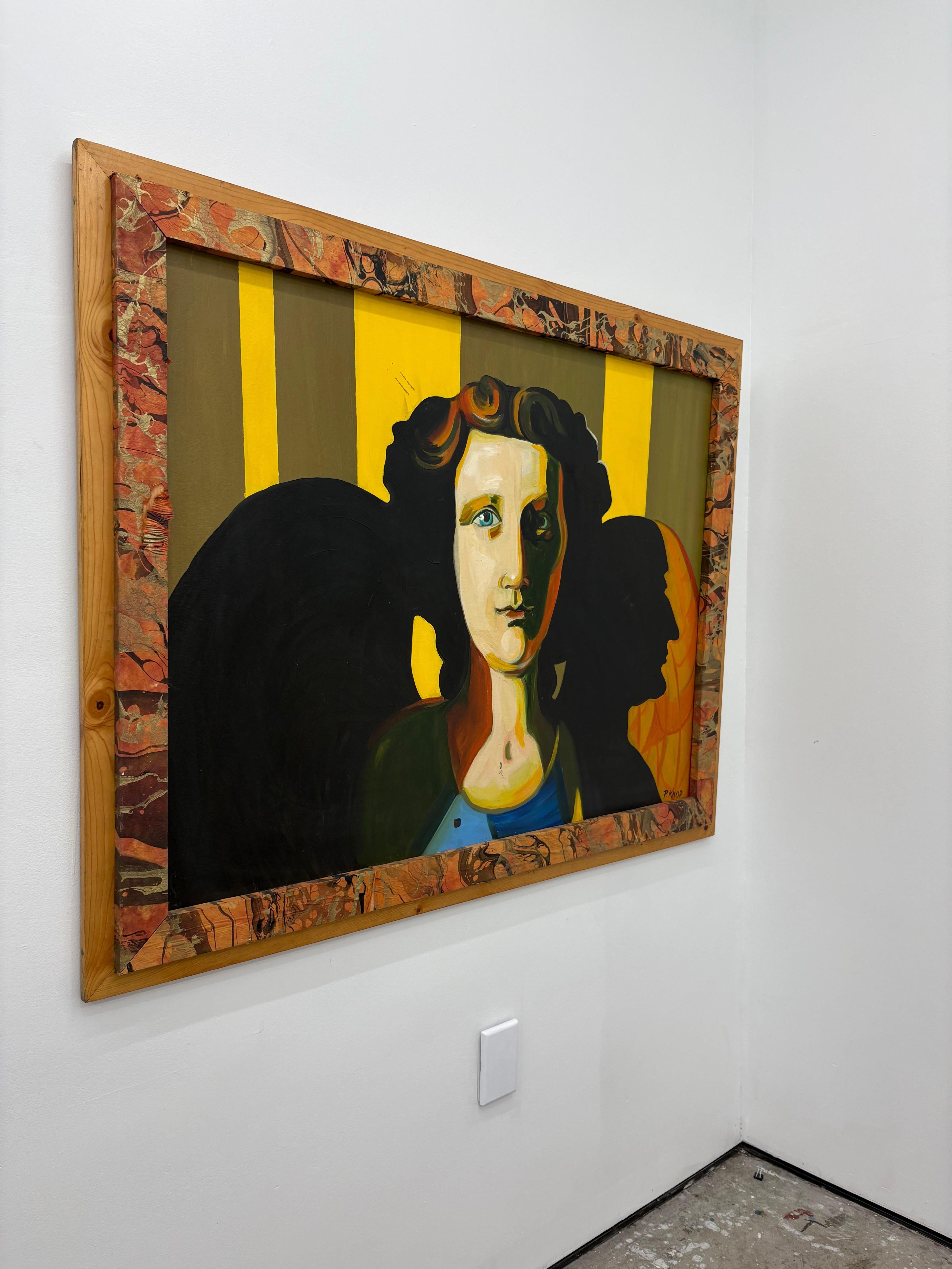 dipinto originale di grandi dimensioni di Patricia Knop, Michelle in the morning in vendita 2