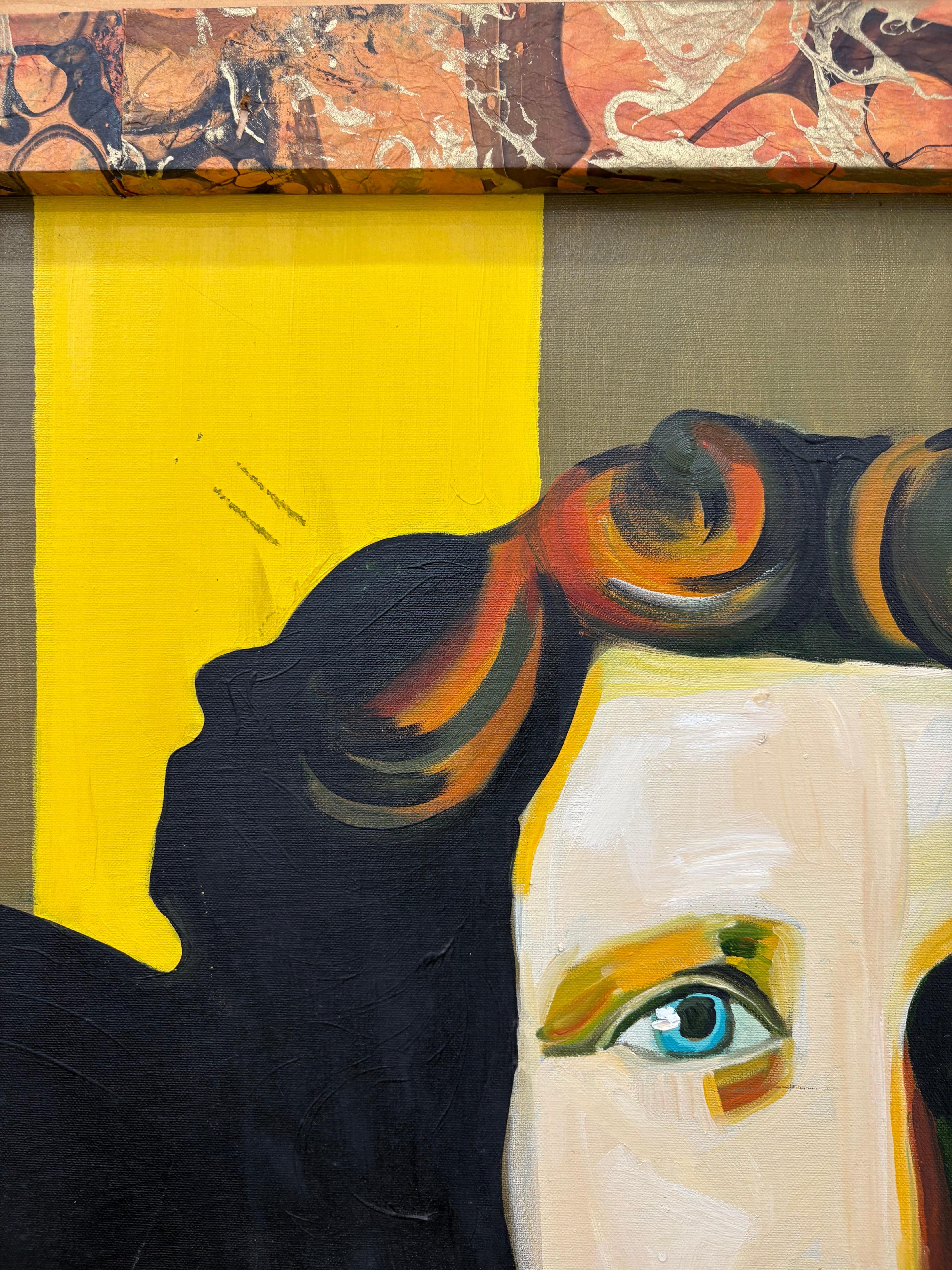 dipinto originale di grandi dimensioni di Patricia Knop, Michelle in the morning in vendita 1