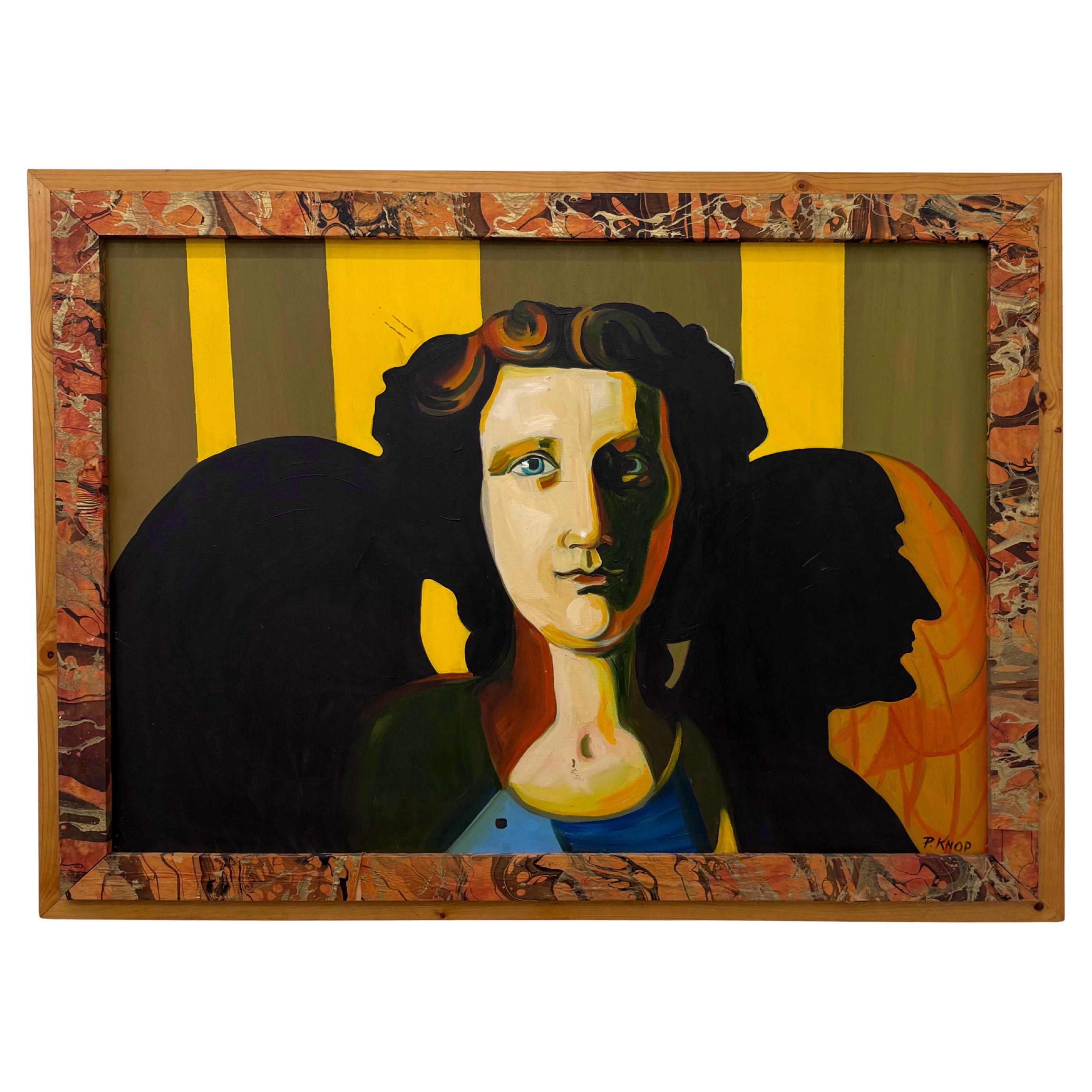 original extra large painting by Patricia Knop, Michelle in the morning