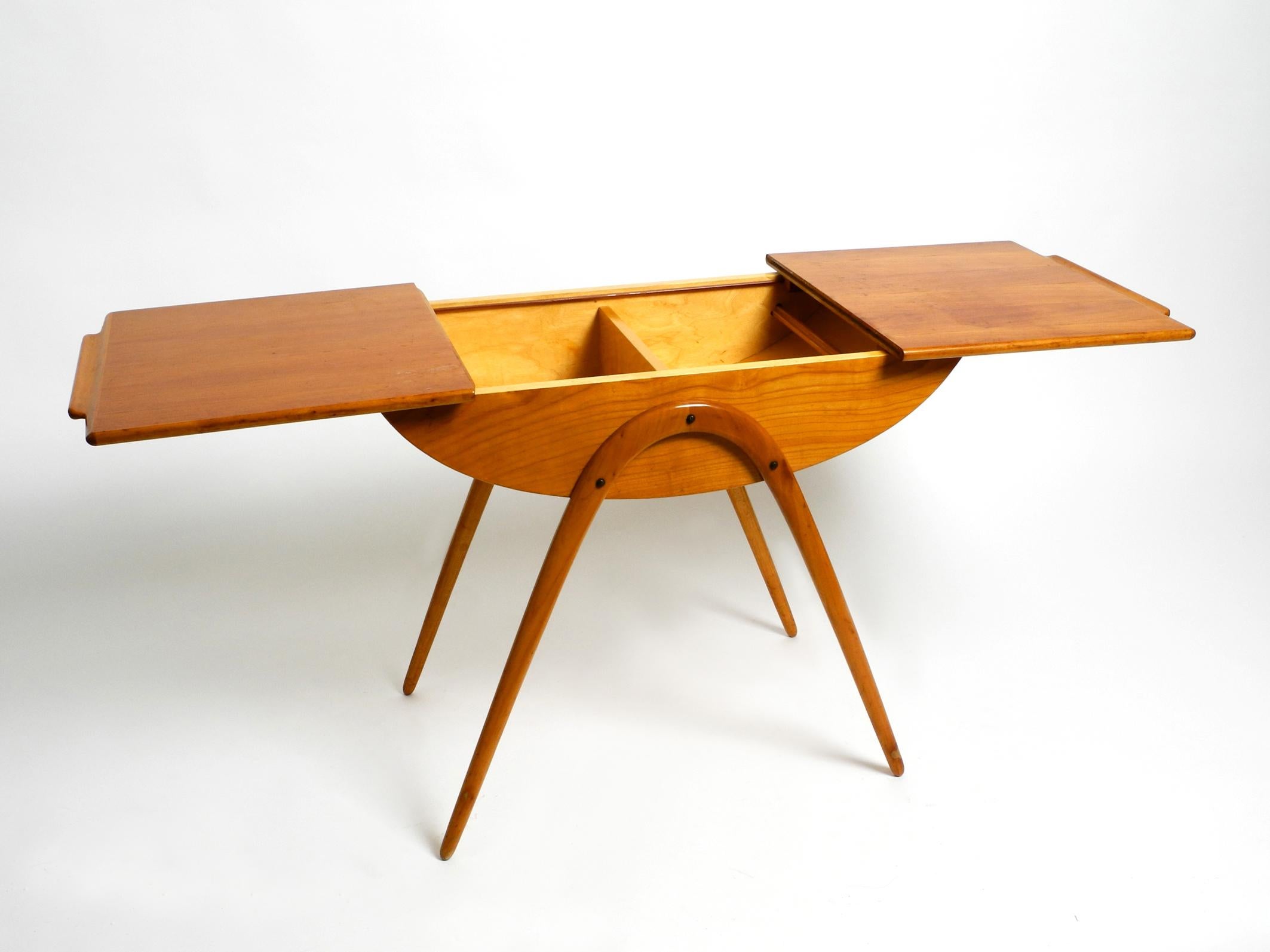 Original Extraordinary Mid-Century Modern Side Table with Sliding Doors 7