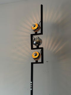 Original Eyeball Floor Lamp by Angelo Lelli for Arredoluce, 1960s Marble Base