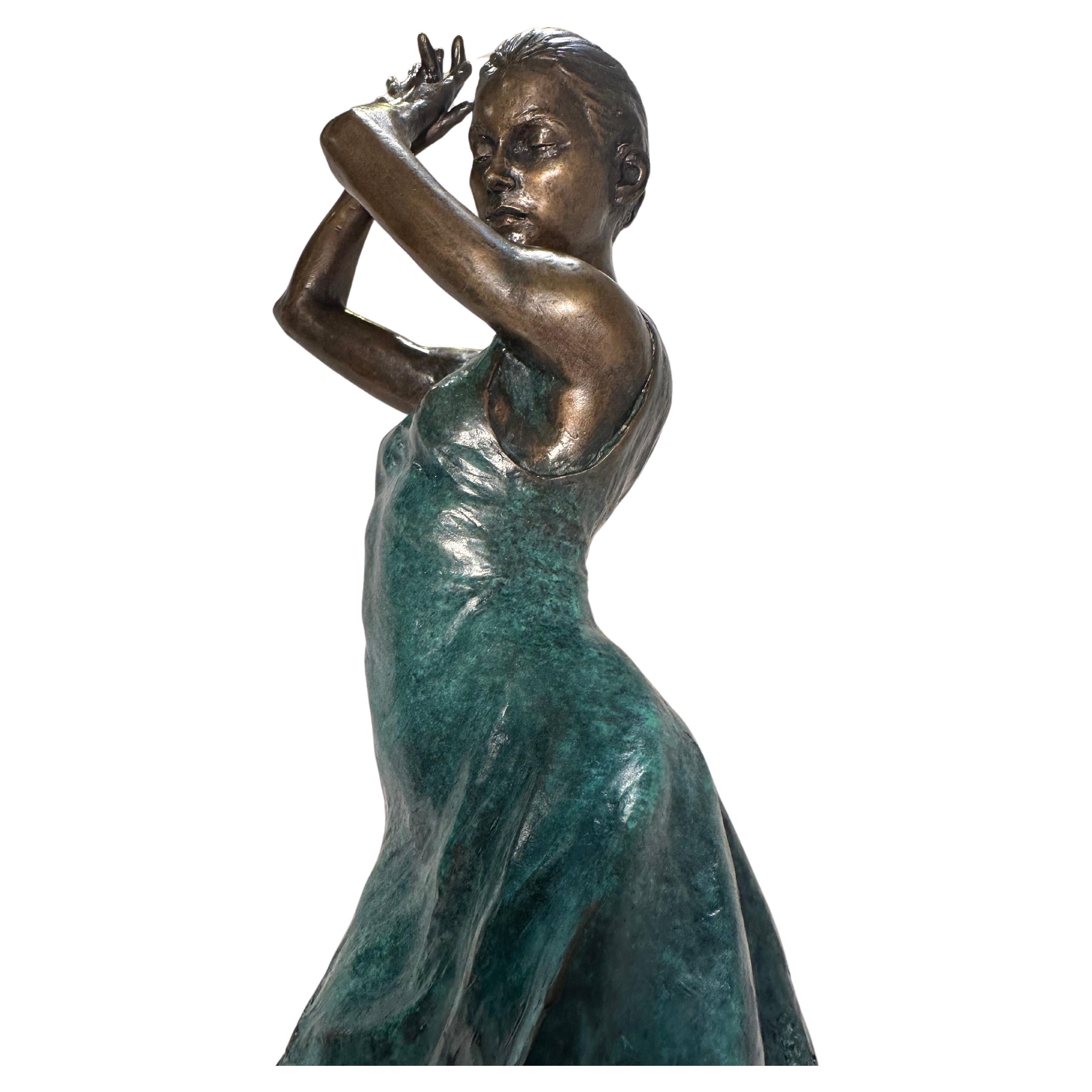 Cast Original Fabian Perez Flamenco Dancer Bronze Sculpture 