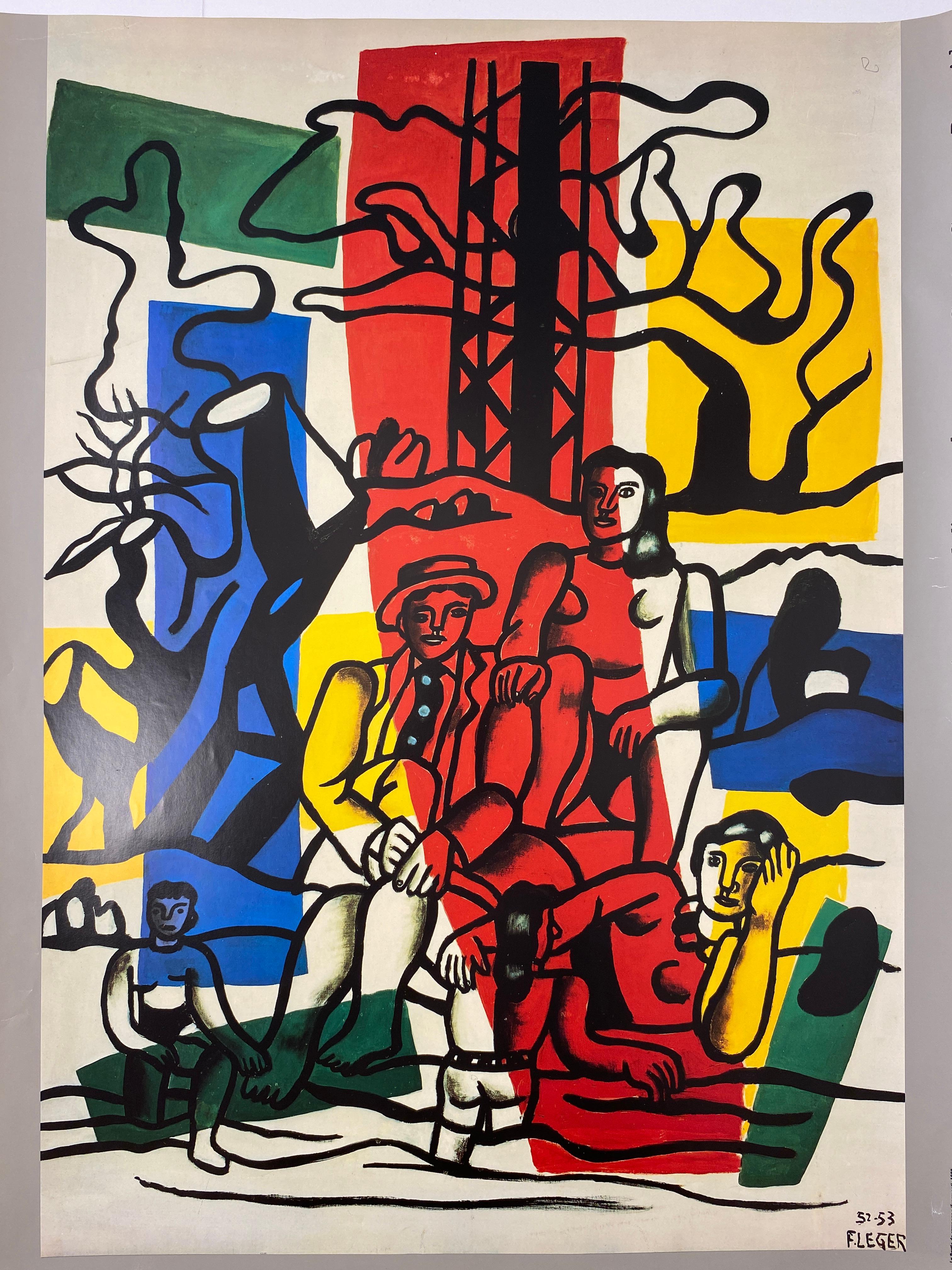 Cartel original de Fernand Leger de 1952-53 del Centro Pompidou de París Moderno de mediados de siglo en venta