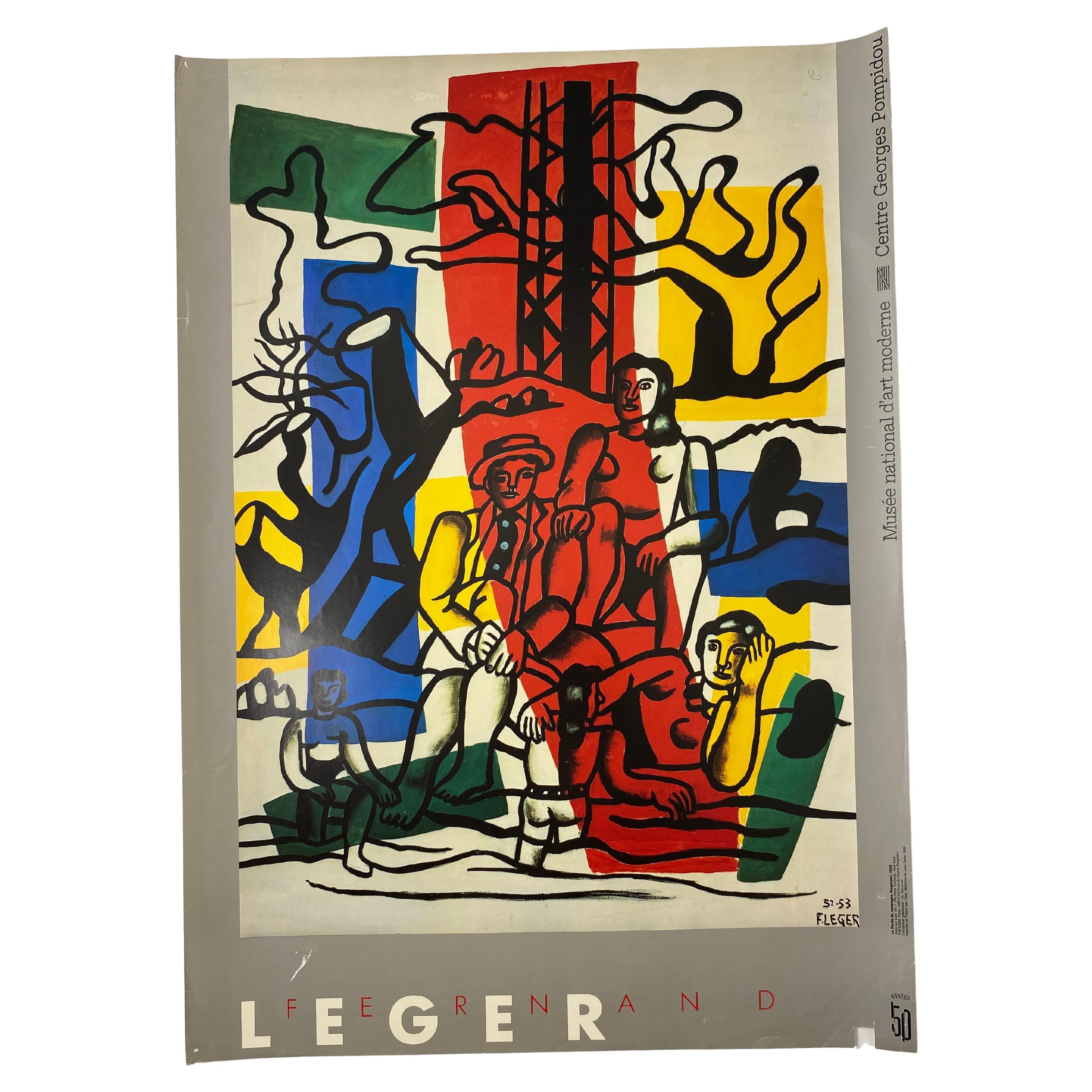 Original Fernand Leger Art Poster circa 1952-53 from Pompidou Center, Paris
