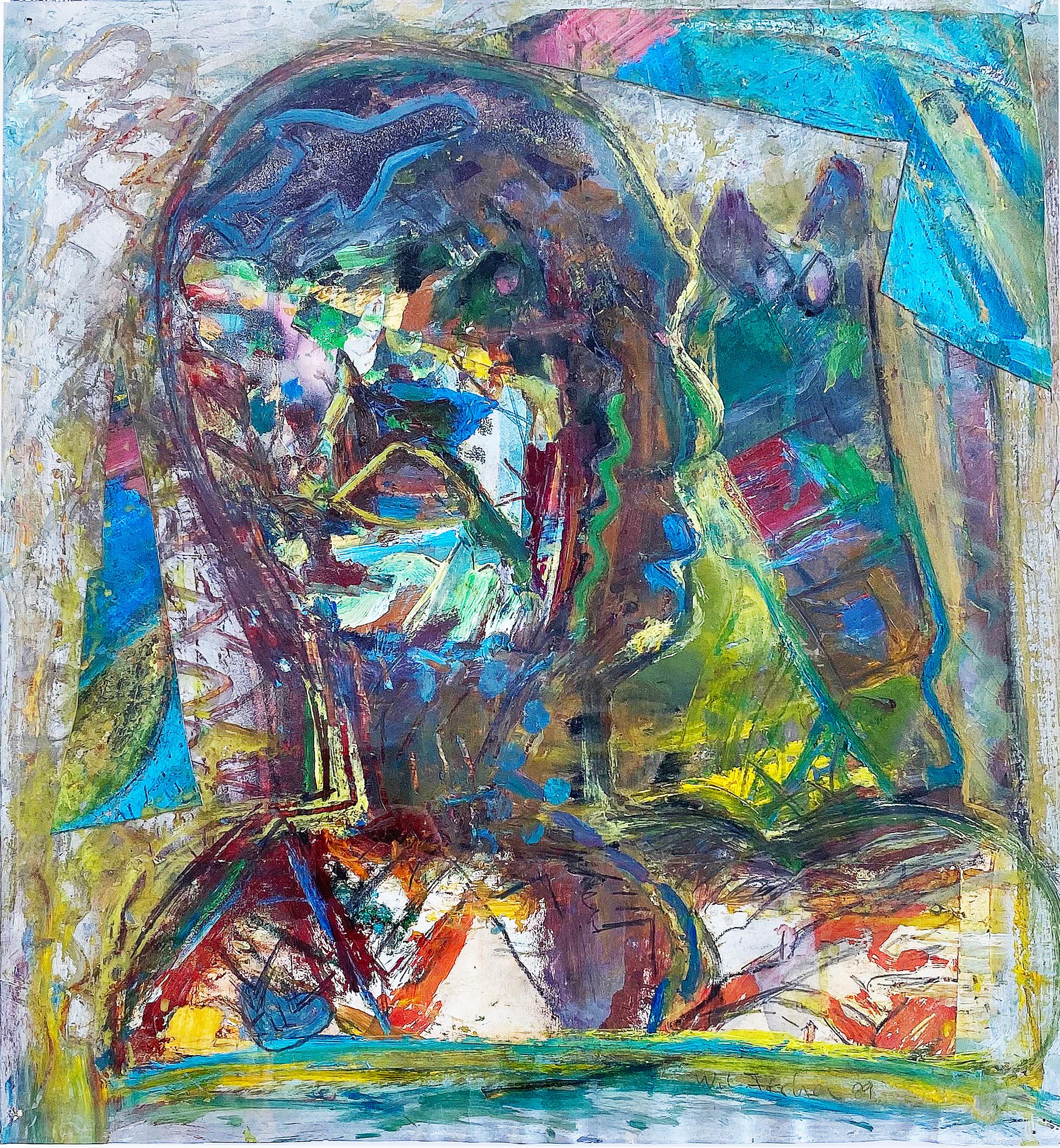 Original Figurative Abstract Painting by Warren Fischer, 1989

Offered for sale is a colorful figurative abstract acrylic painting on paper by Warren Fischer. The painting is signed and dated in the lower right corner. It is displayed in a