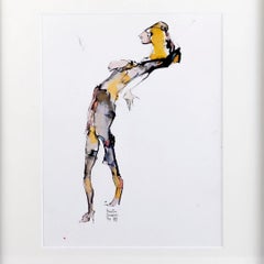 Aquarelle figurative originale de l'artiste américain Martin Sumers