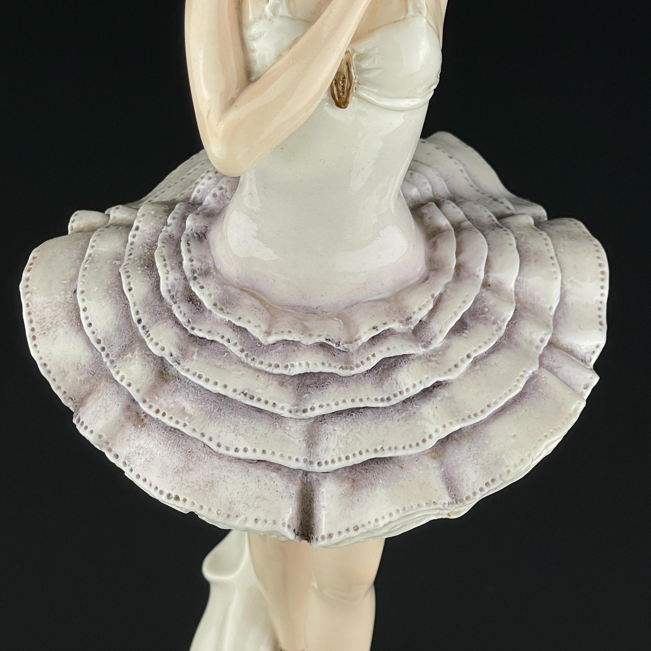 Figurilla original Bailarina de Giuseppe Armani para Capodimonte, Italia 1987 en Bastante bueno Estado en Miklavž Pri Taboru, SI