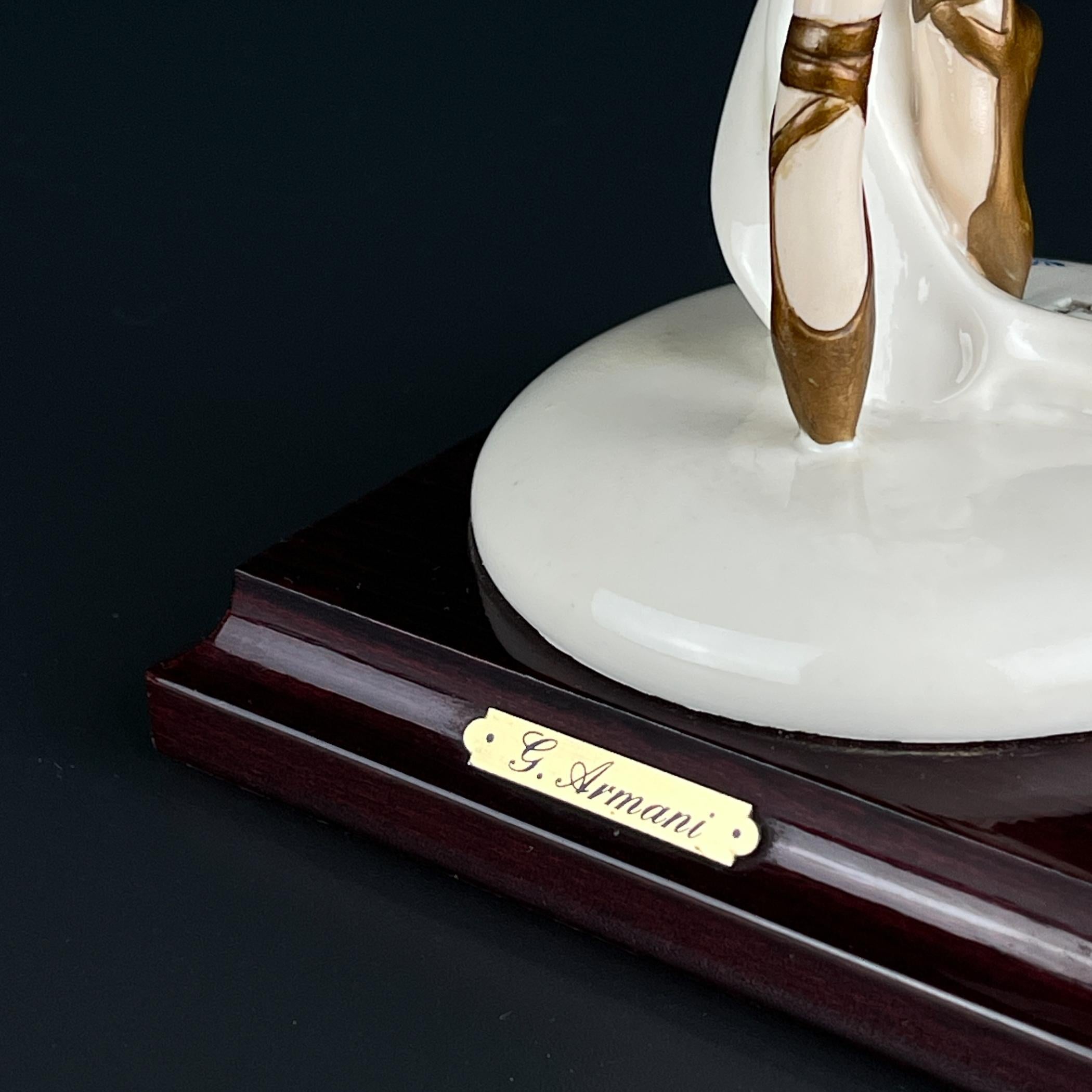 Figurilla original Bailarina de Giuseppe Armani para Capodimonte, Italia 1987 Porcelana