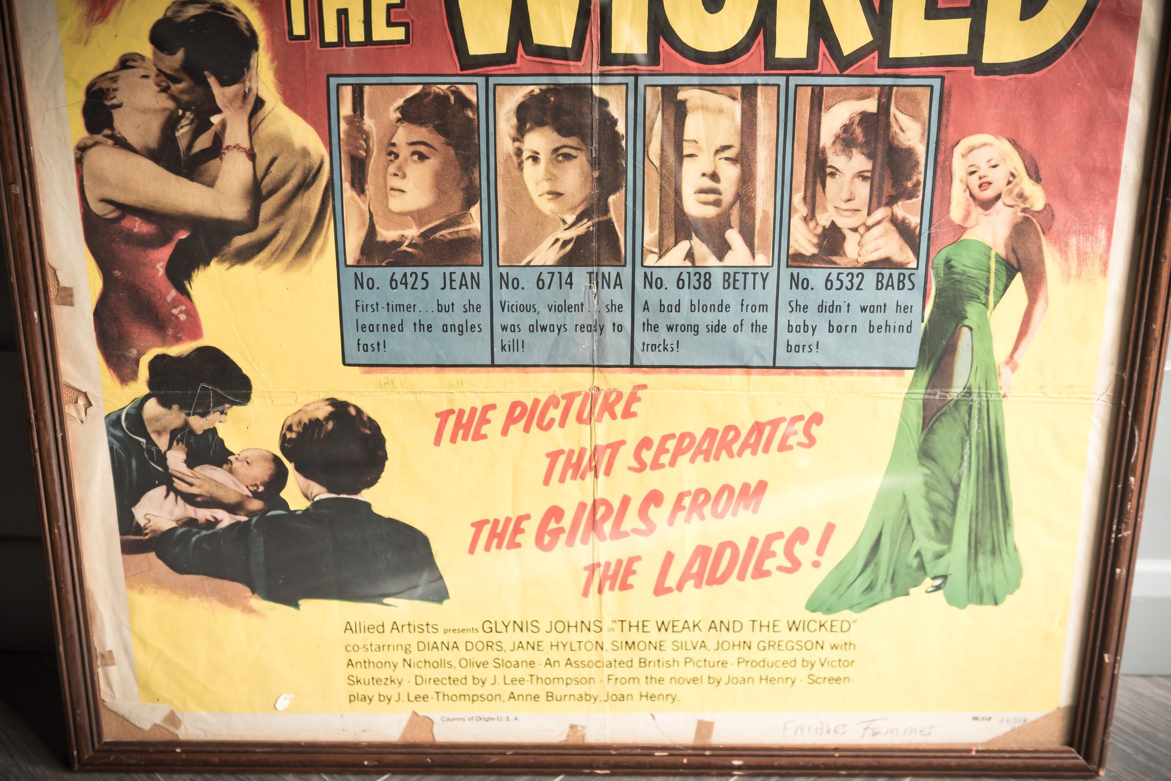 Affiche d'origine du film « The Weak and the Wicket » Bon état - En vente à Alton, GB