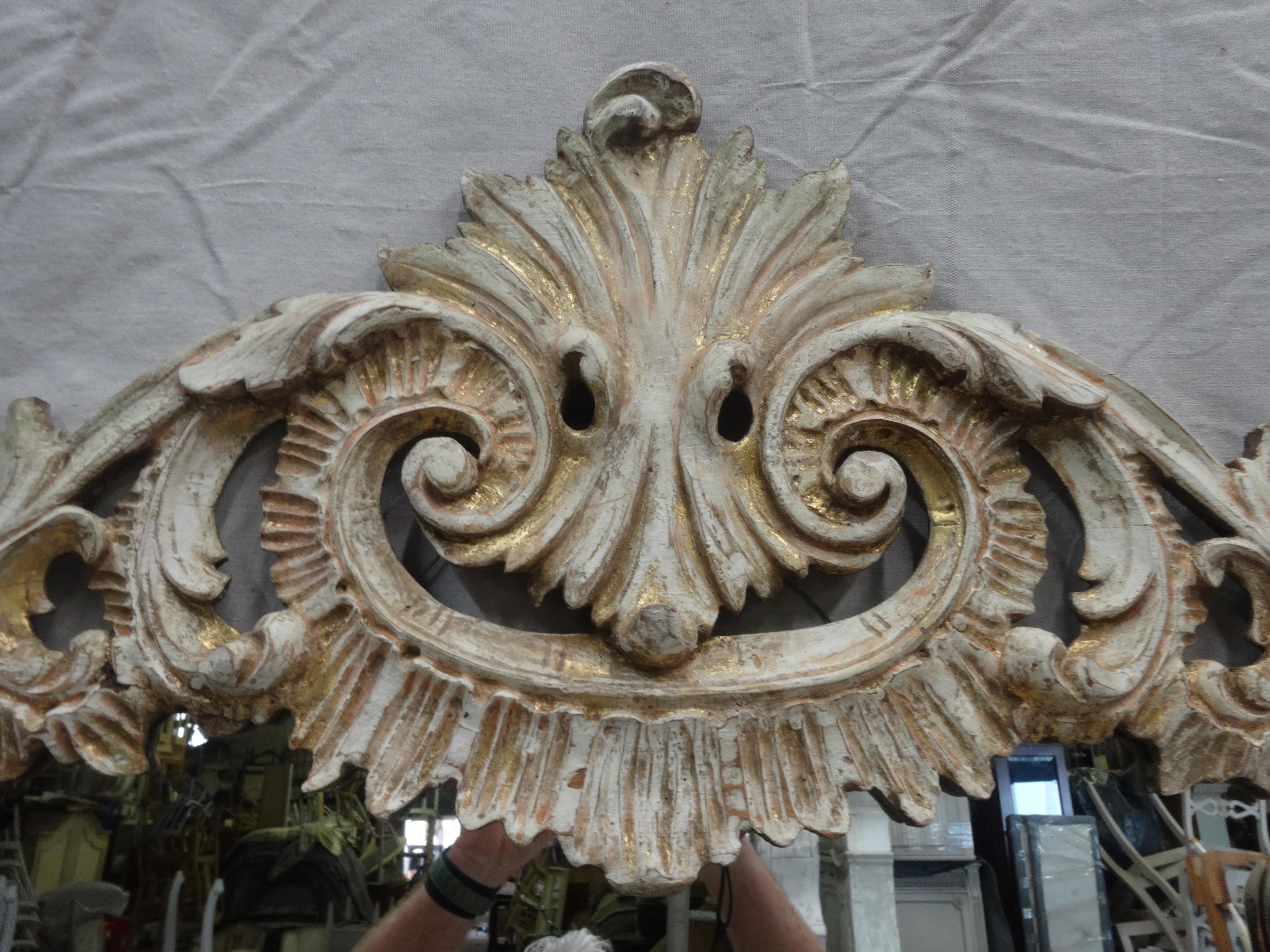 Original Finish Rococo Mirror In Distressed Condition In Hollywood, FL