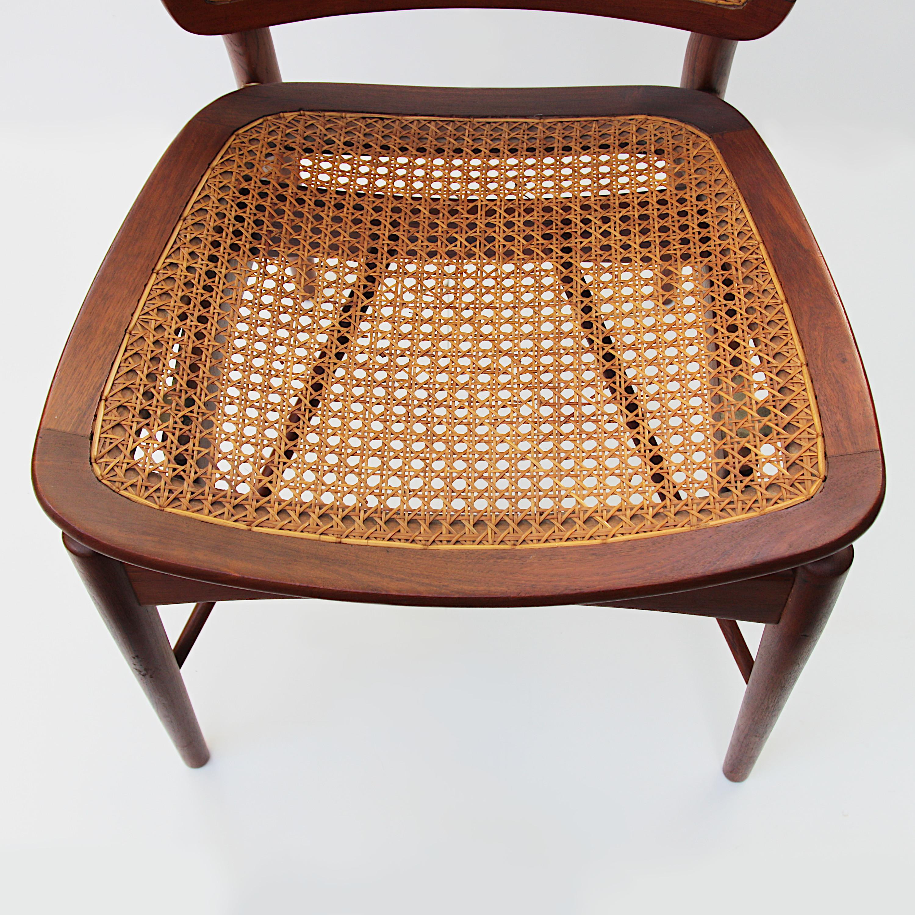 Original Finn Juhl Model NV 51/403 Teak & Cane Dining Side Chair by Baker 1