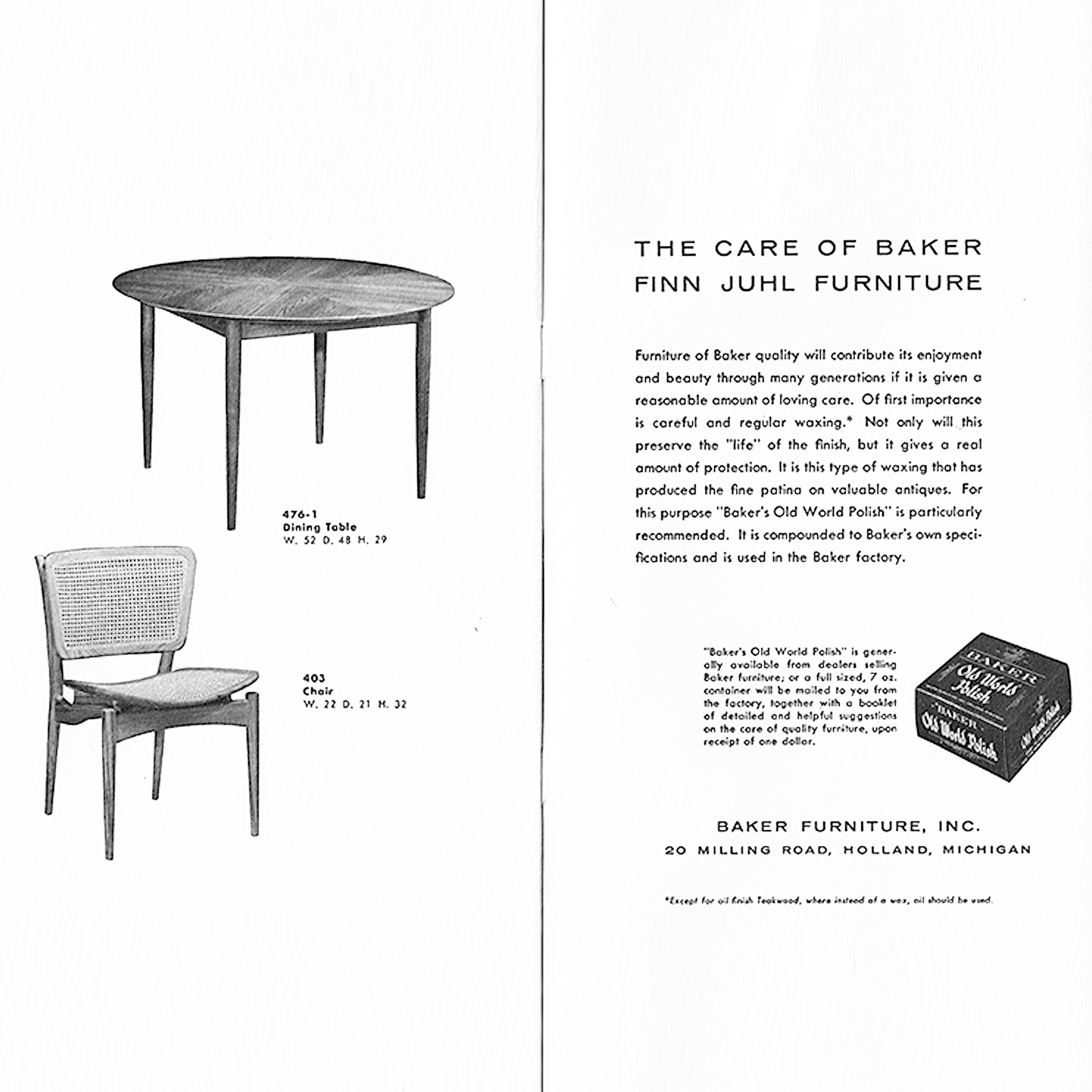 Original Finn Juhl Model NV 51/403 Teak & Cane Dining Side Chair by Baker 2