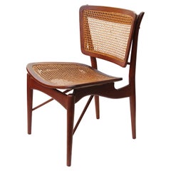 Original Finn Juhl Model NV 51/403 Teak & Cane Dining Side Chair by Baker