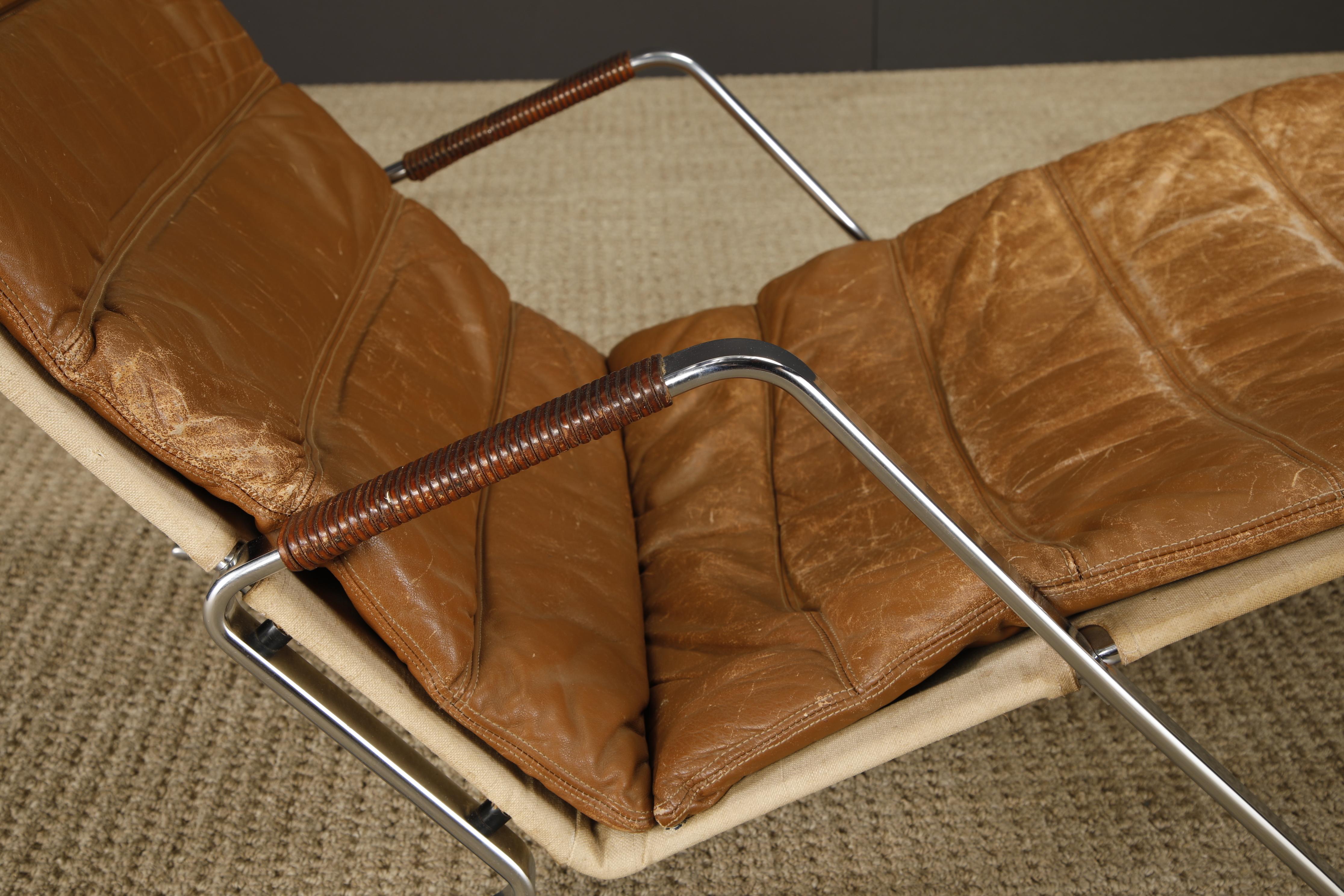 Mid-Century moderno Chaise originale FK-87 Grasshopper di Fabricius & Kastholm per Alfred Kill, anni '60 in vendita