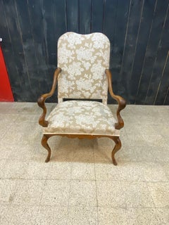 Original Flemish Armchair in Elm, 18th Century