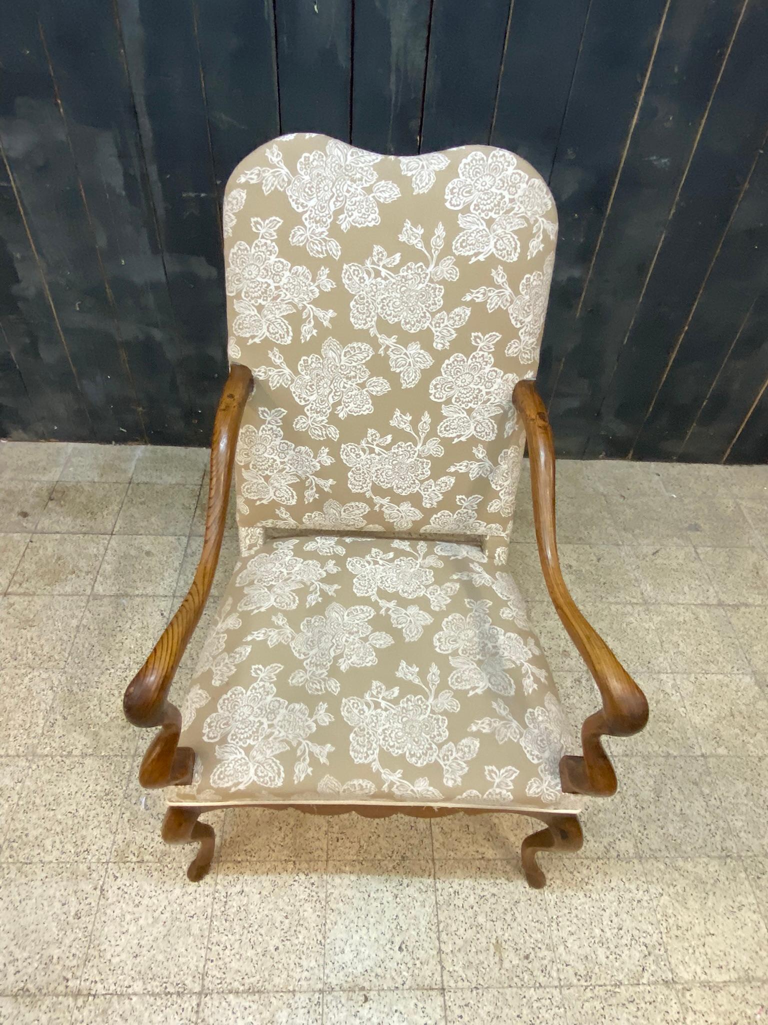 French Original Flemish Armchair in Elm, 18th Century For Sale