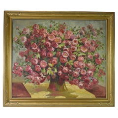 Vintage Original Floral Still Life French Artist Alfred Desire Magne