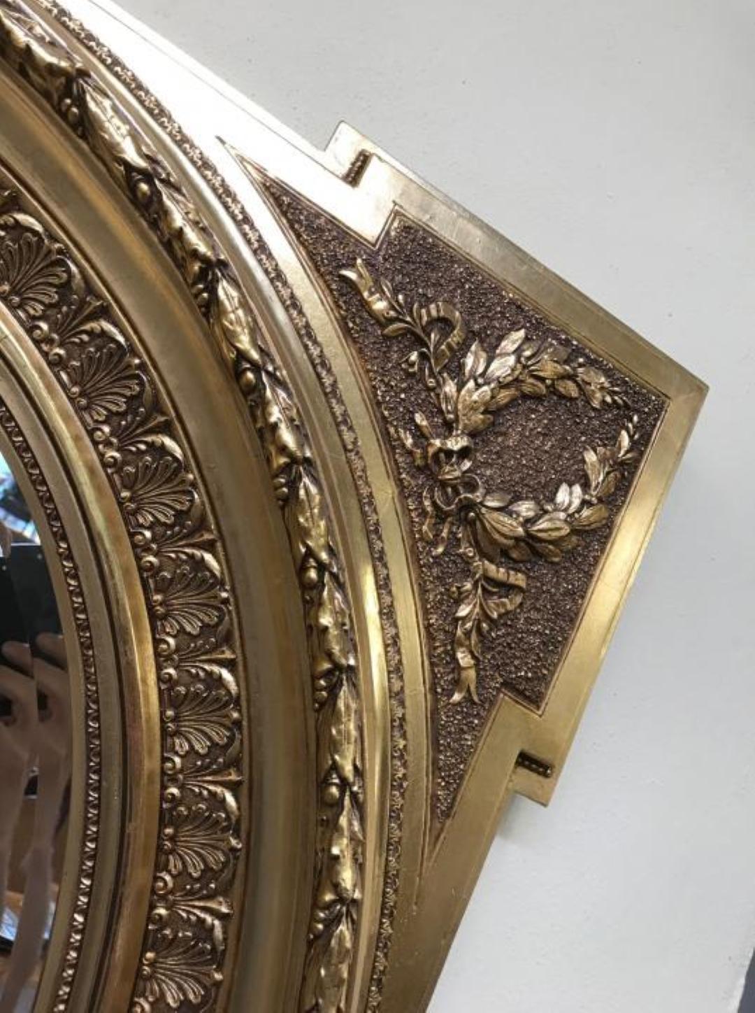 Biedermeier Original Florentine Mirror Acanthus Leaf Carving, Gold For Sale