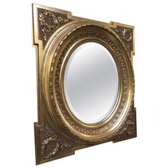 Original Florentine Mirror Acanthus Leaf Carving, Gold