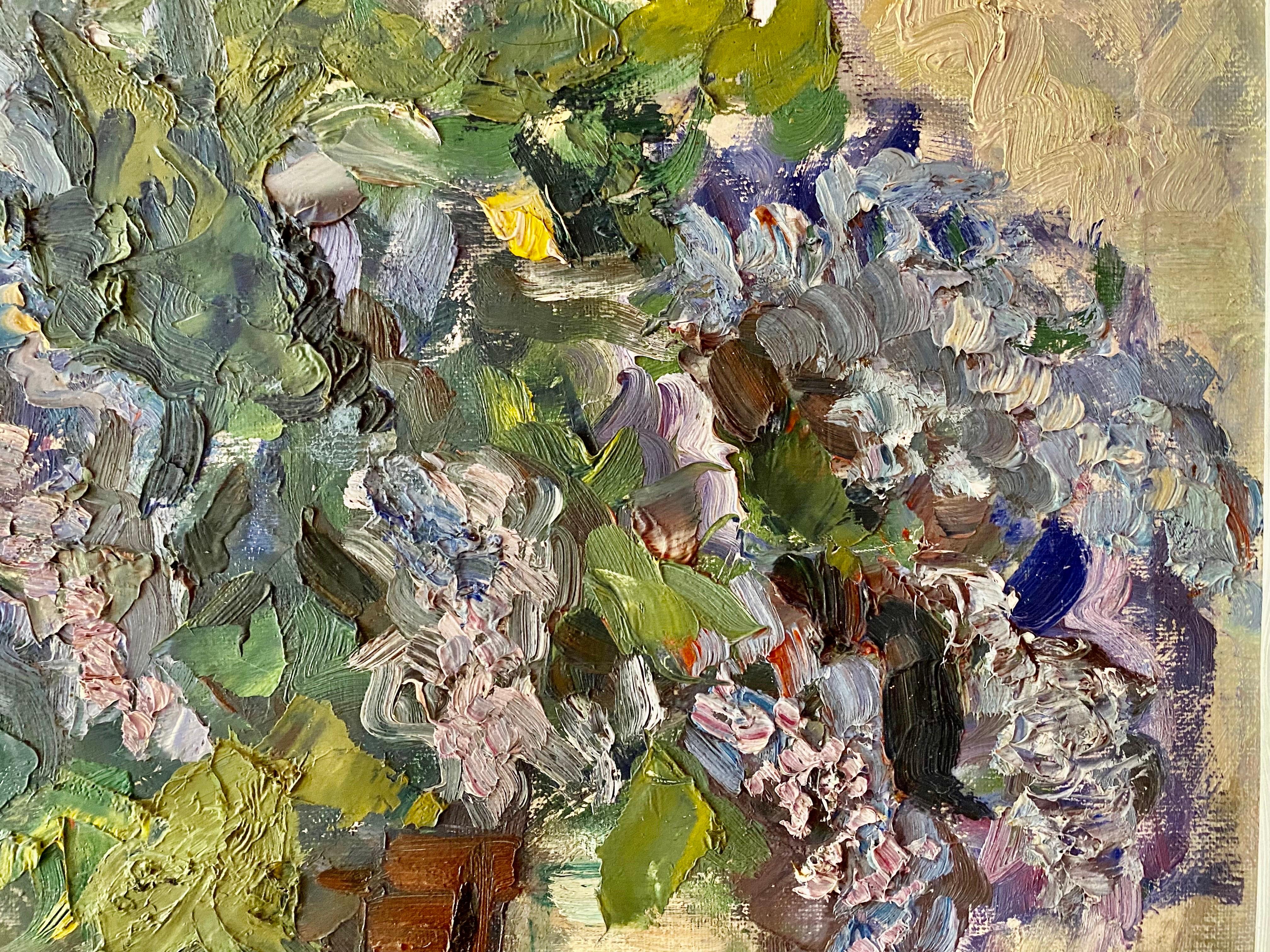 Flores originales pintura al óleo artista español baléares, España 1960 Moderno de mediados de siglo en venta
